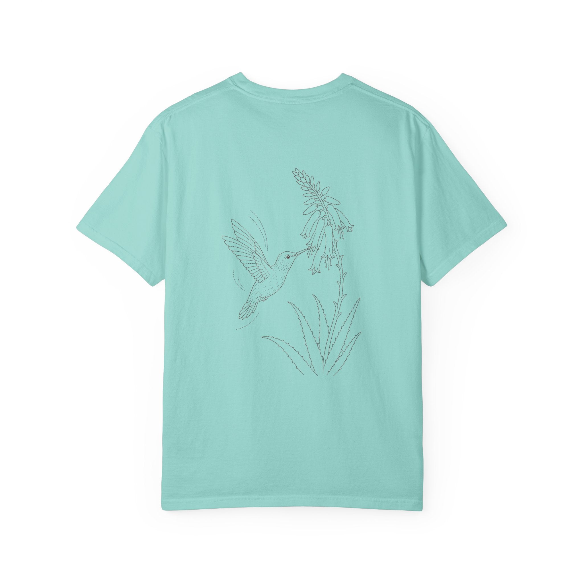 Aruba Hummingbird and Aloe Redwork Tee