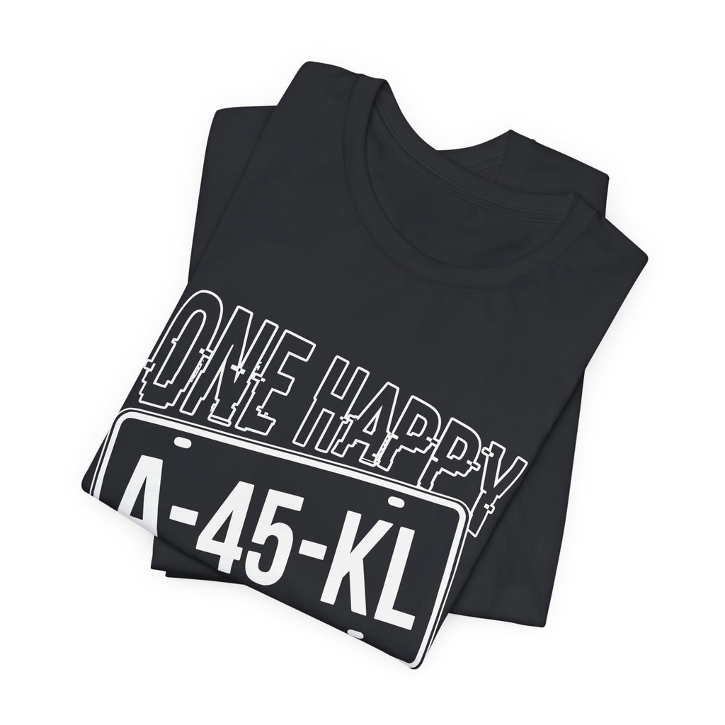 One Happy Island License Plate Tee
