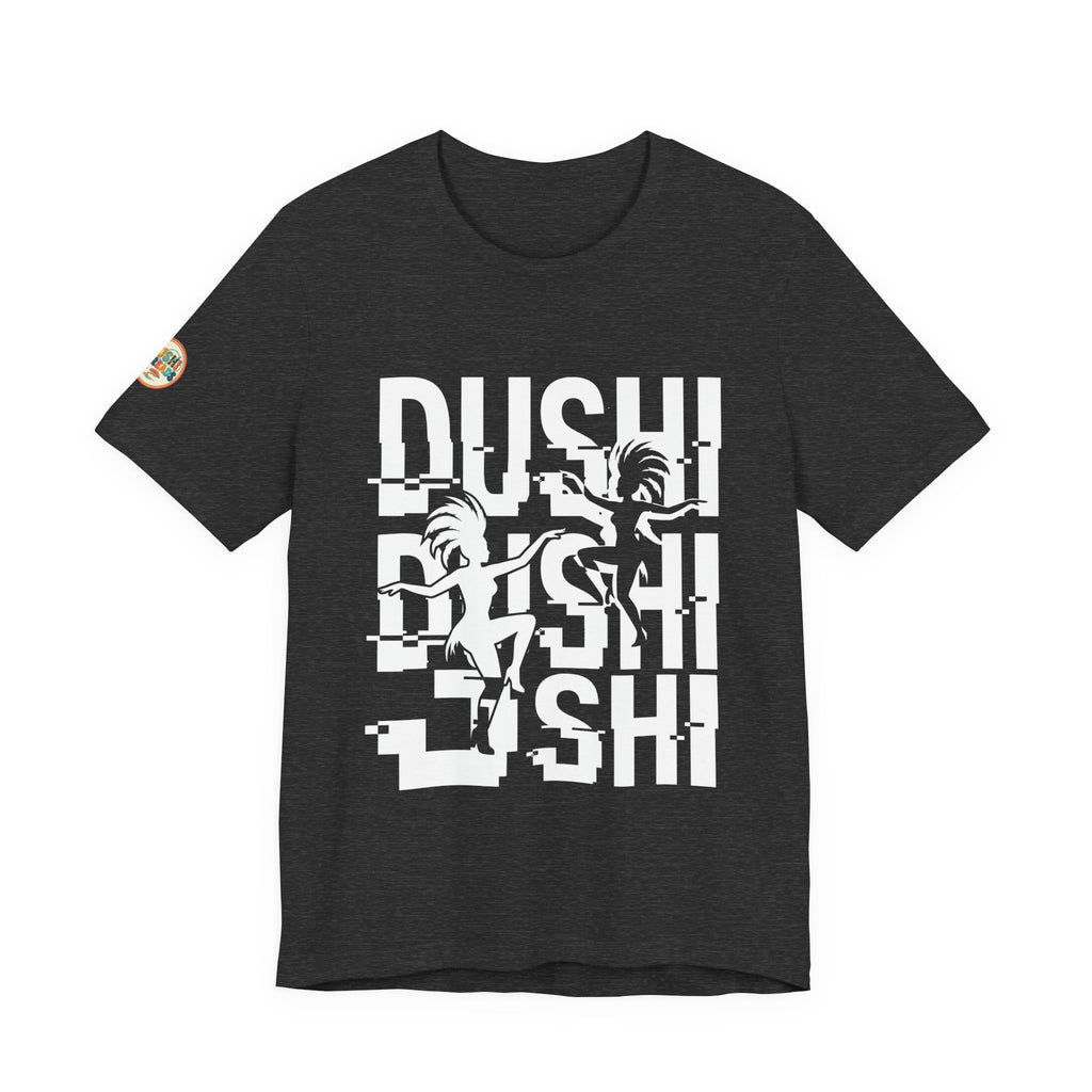 Dushi Aruba Glitch Carnival Tee in Dark Grey Heather