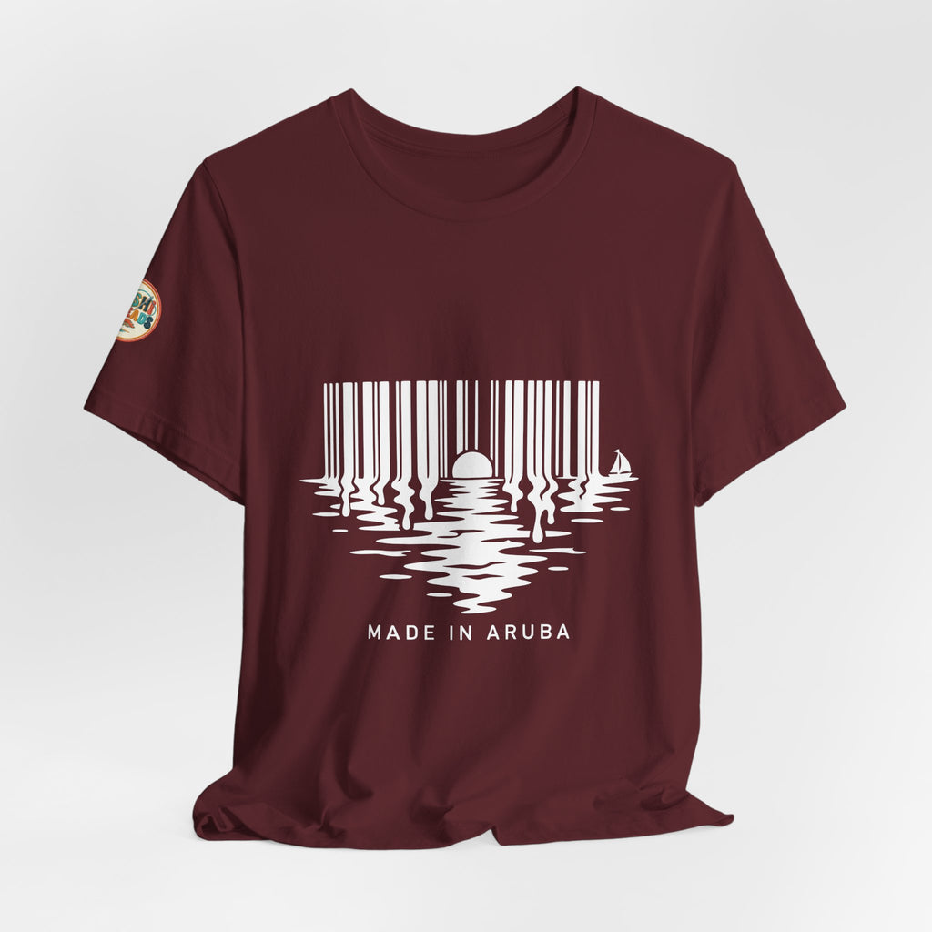 Made in Aruba Barcode Sunset Tee
