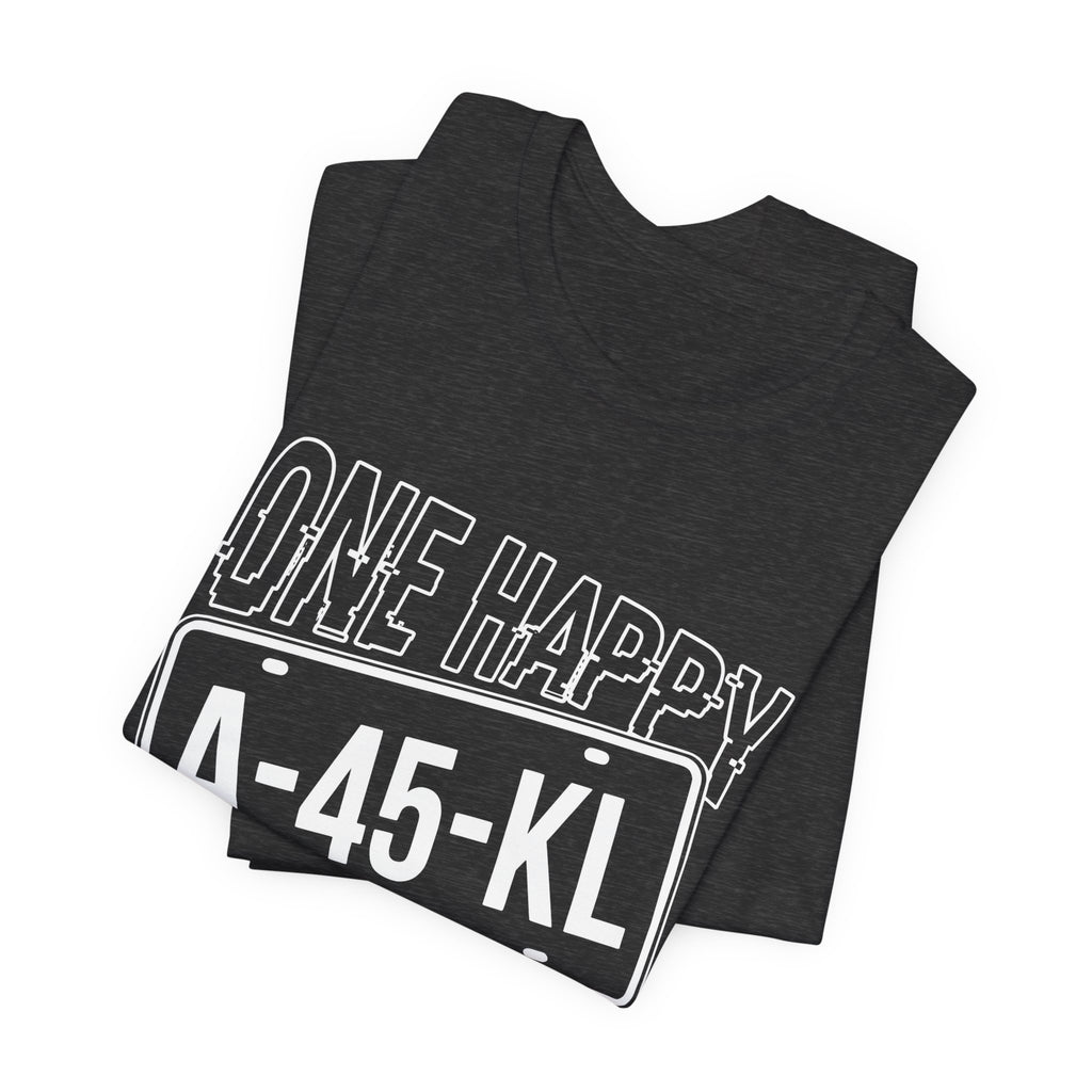 One Happy Island License Plate Tee