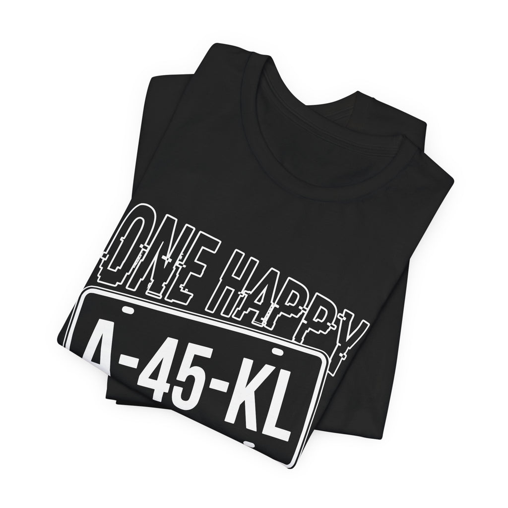 One Happy Island License Plate Tee
