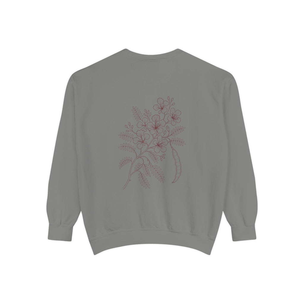 Aruba Flamboyant Flame Tree Redwork Sweatshirt