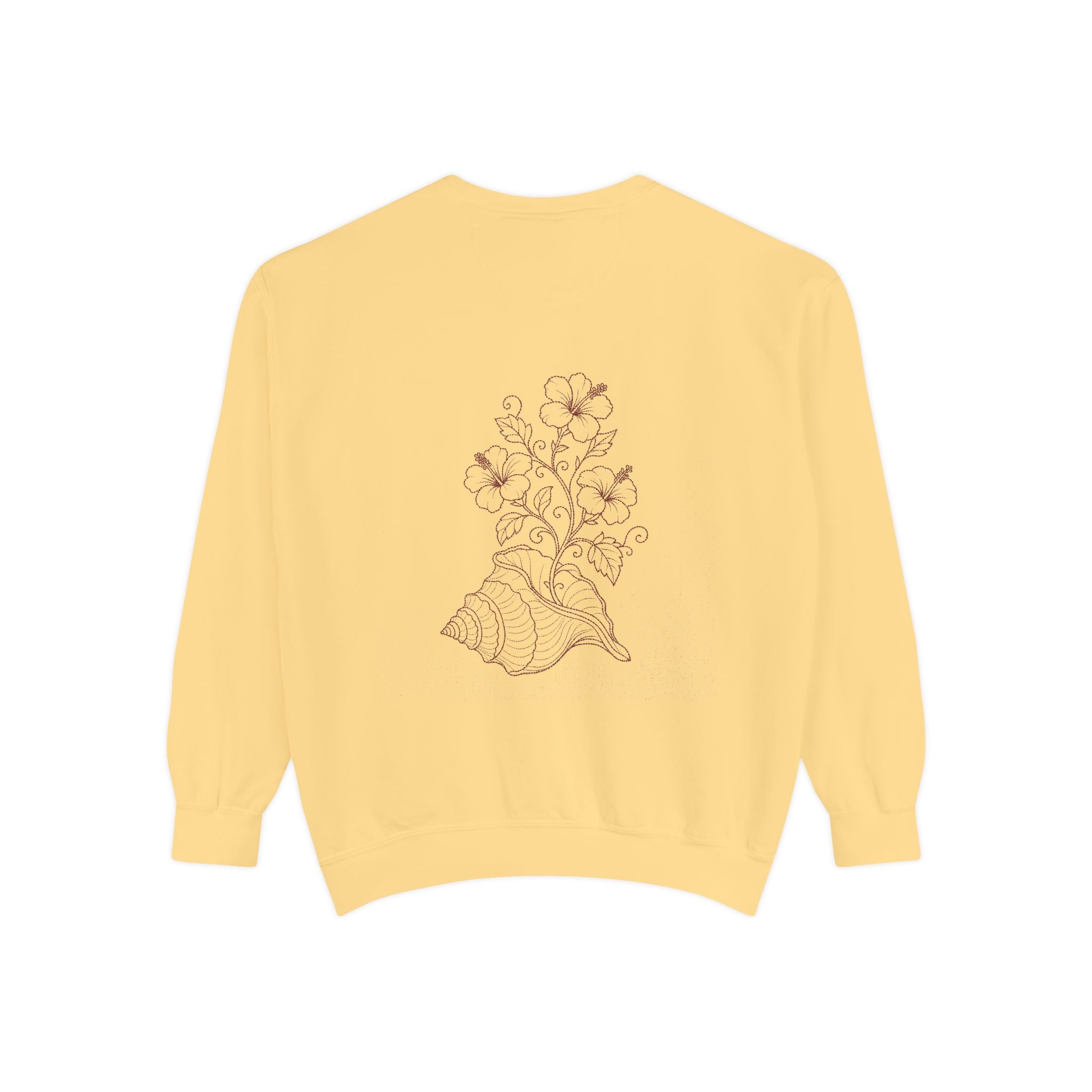 Aruba Conch Shell in Bloom Redwork Sweatshirt