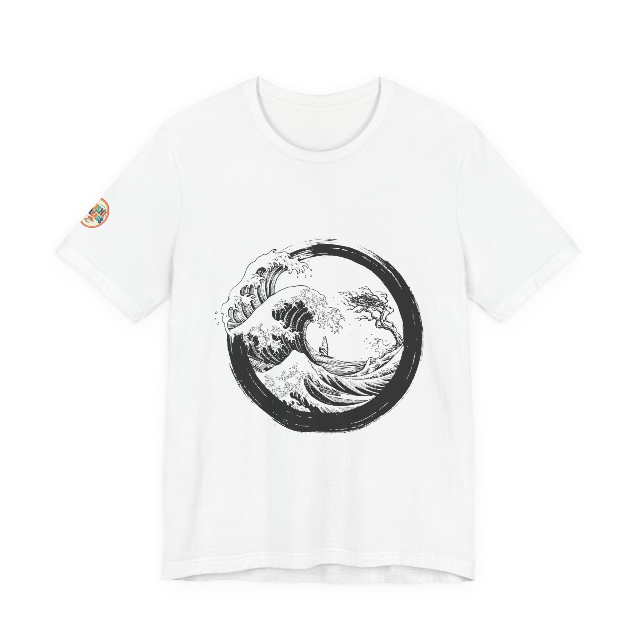 Aruba Great Wave Enso Tee in White — view
