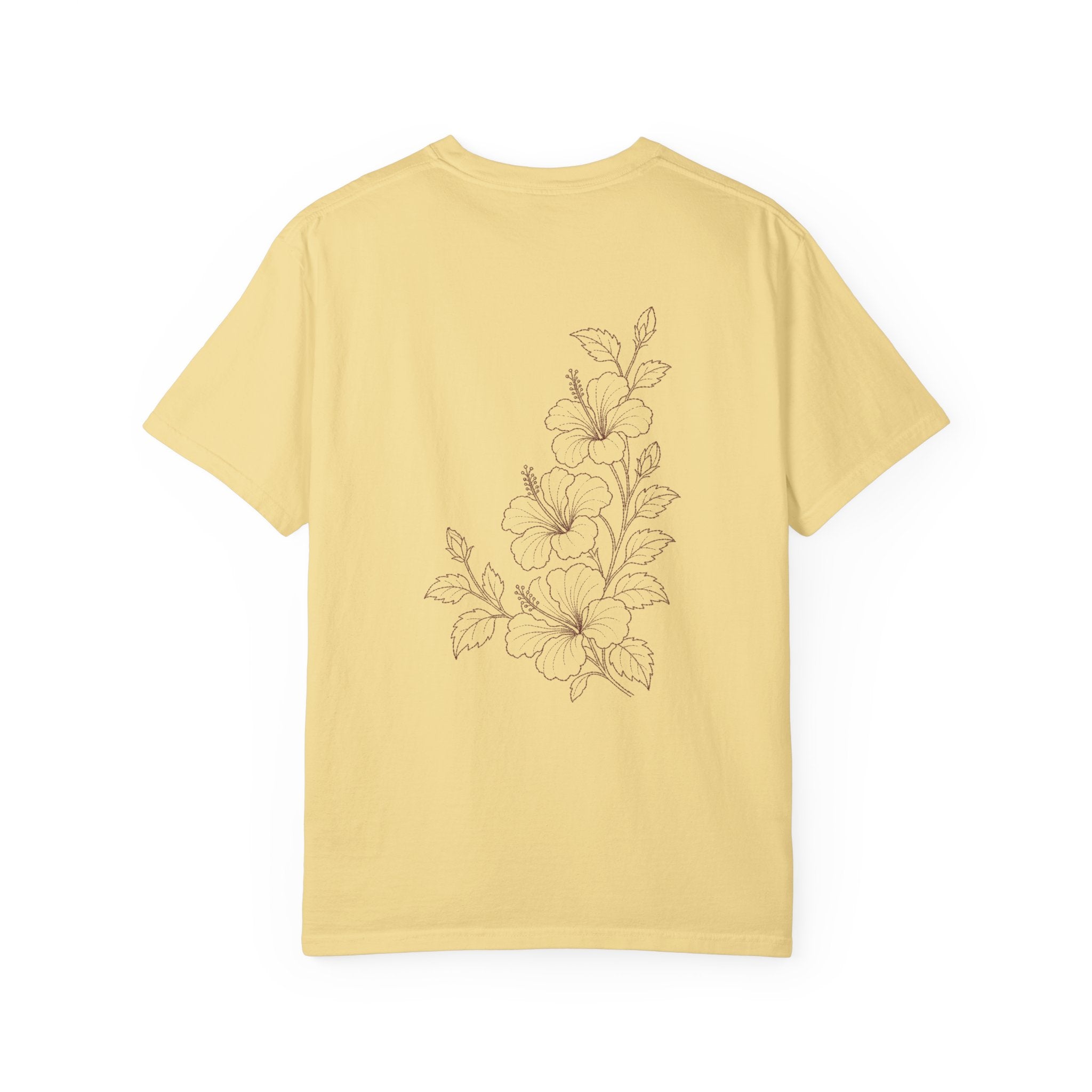 Aruba Hibiscus Spray Redwork Tee