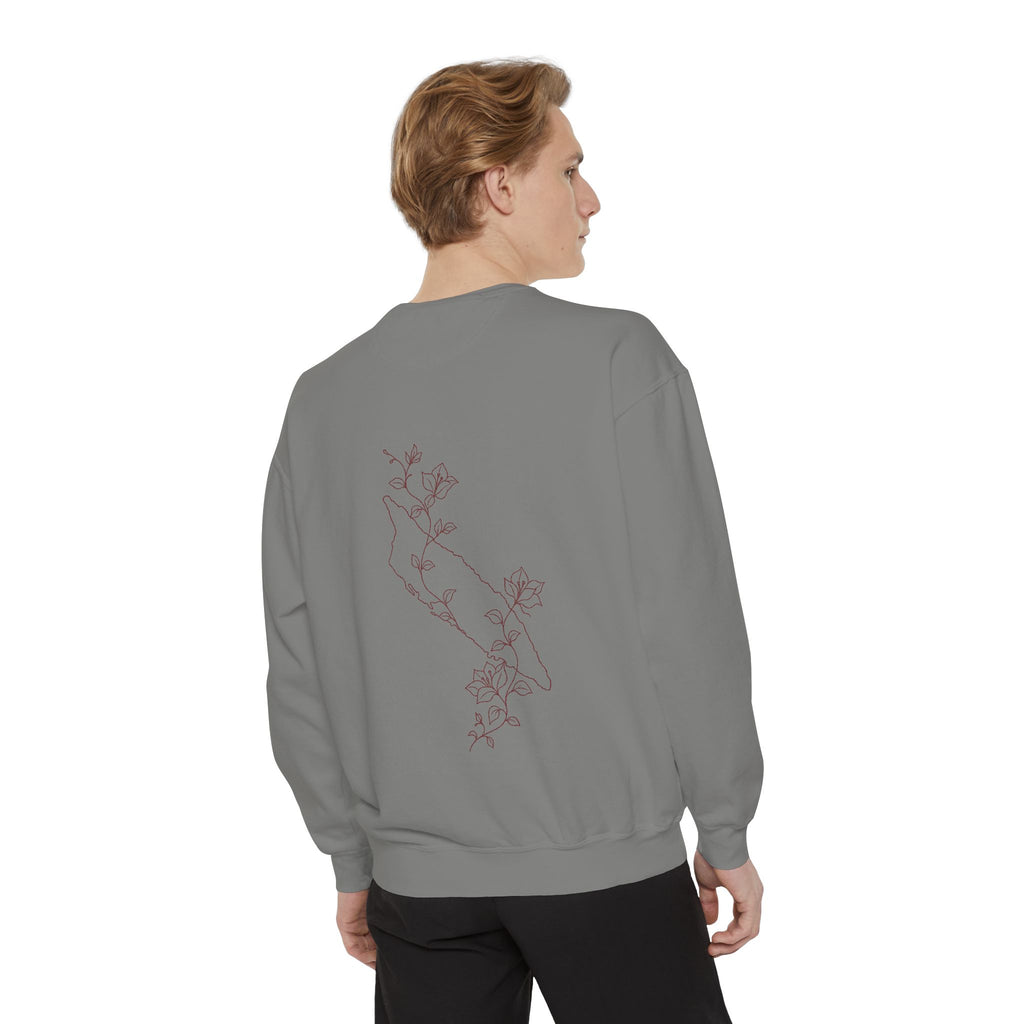 Aruba Island Vine Redwork Sweatshirt