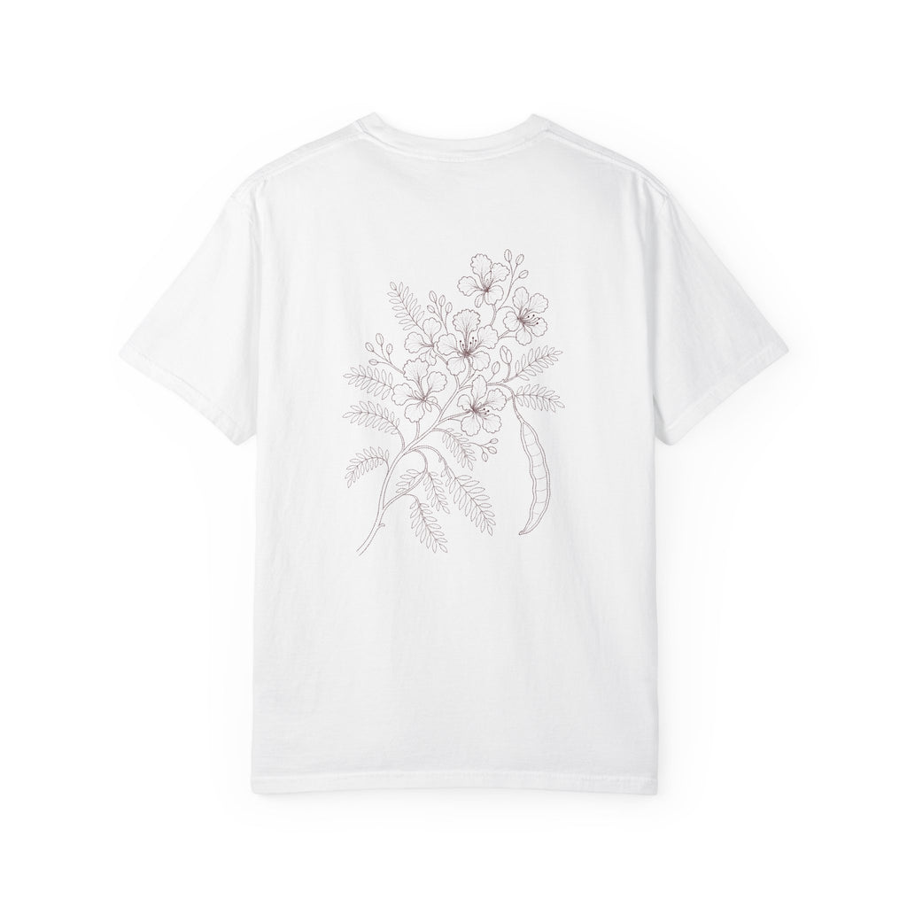 Aruba Flamboyant Flame Tree Redwork Tee