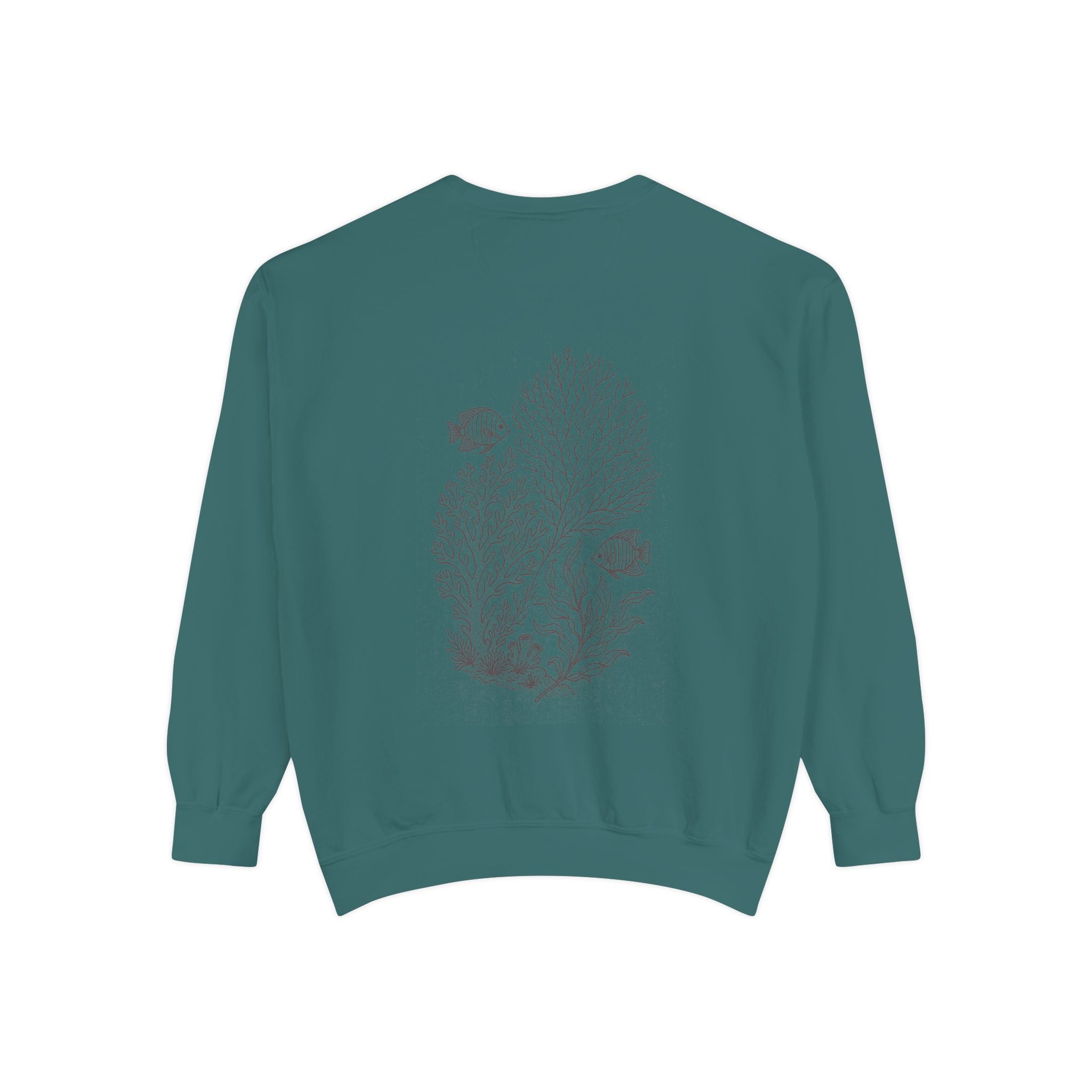 Aruba Coral and Sea Fan Redwork Sweatshirt
