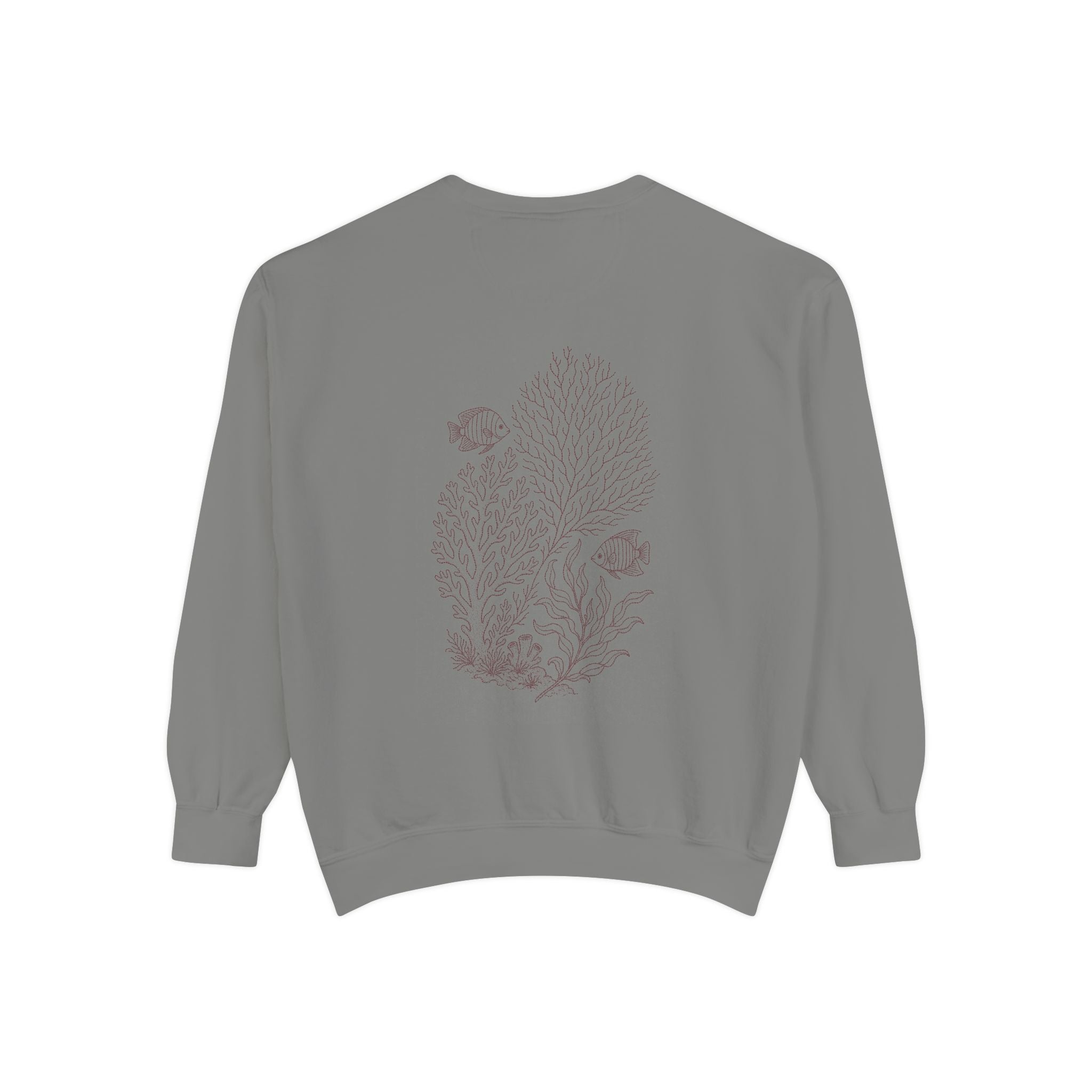 Aruba Coral and Sea Fan Redwork Sweatshirt