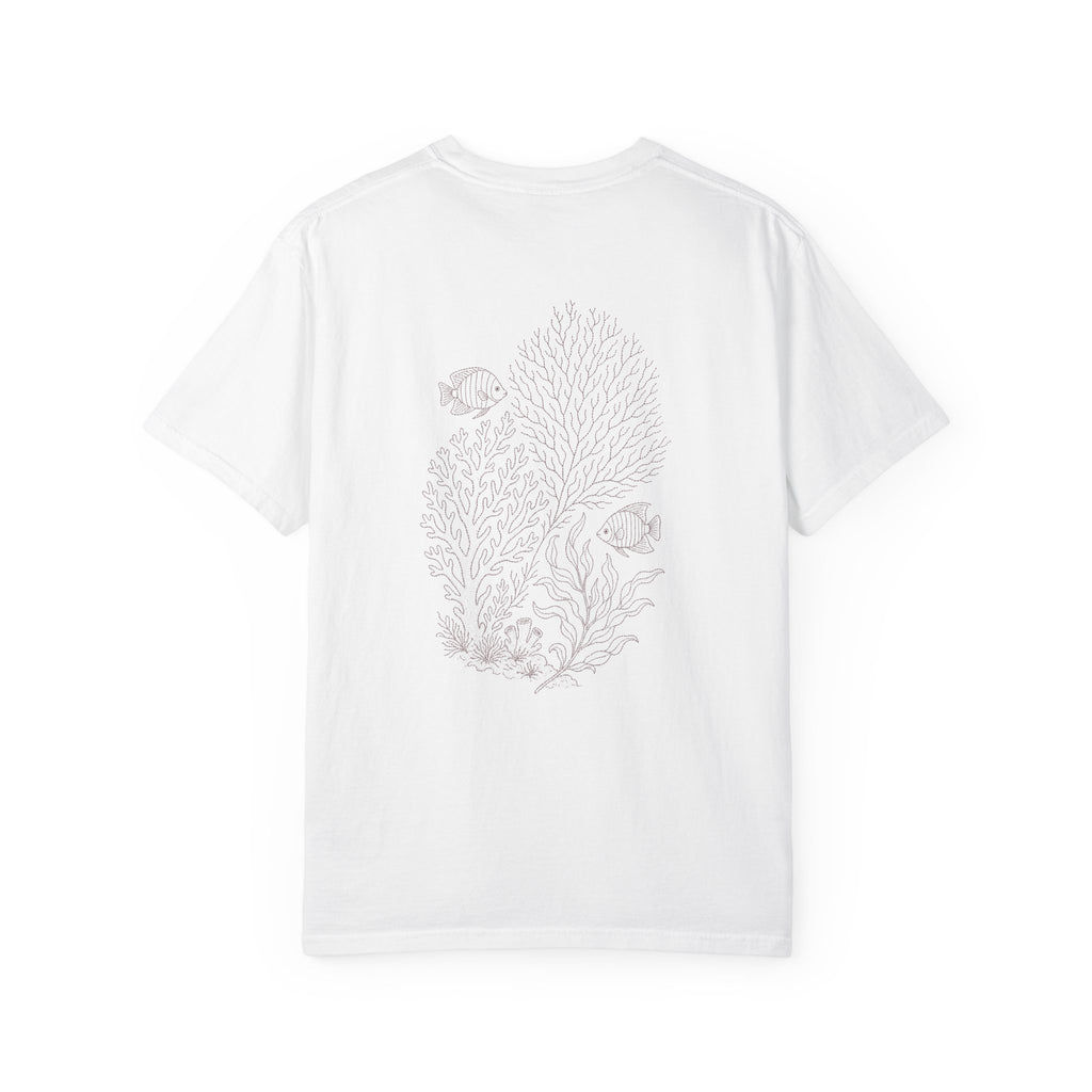 Aruba Coral and Sea Fan Redwork Tee