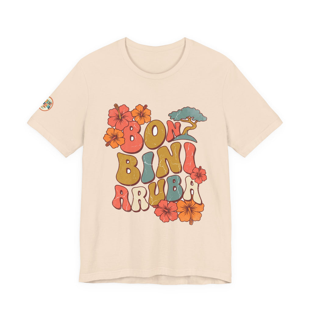 Bon Bini Aruba Retro Groovy Tee, product view