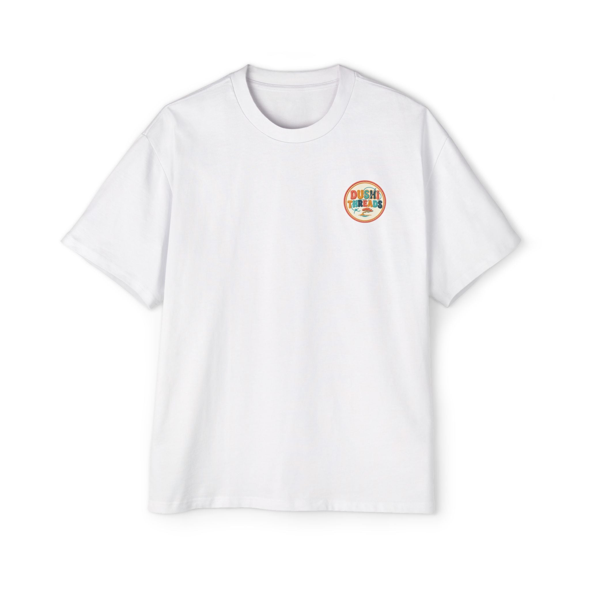 Retro Surf Logo Tee.  'Dublin Surf Co.' Chest Graphic Oversized Men’s T-Shirt