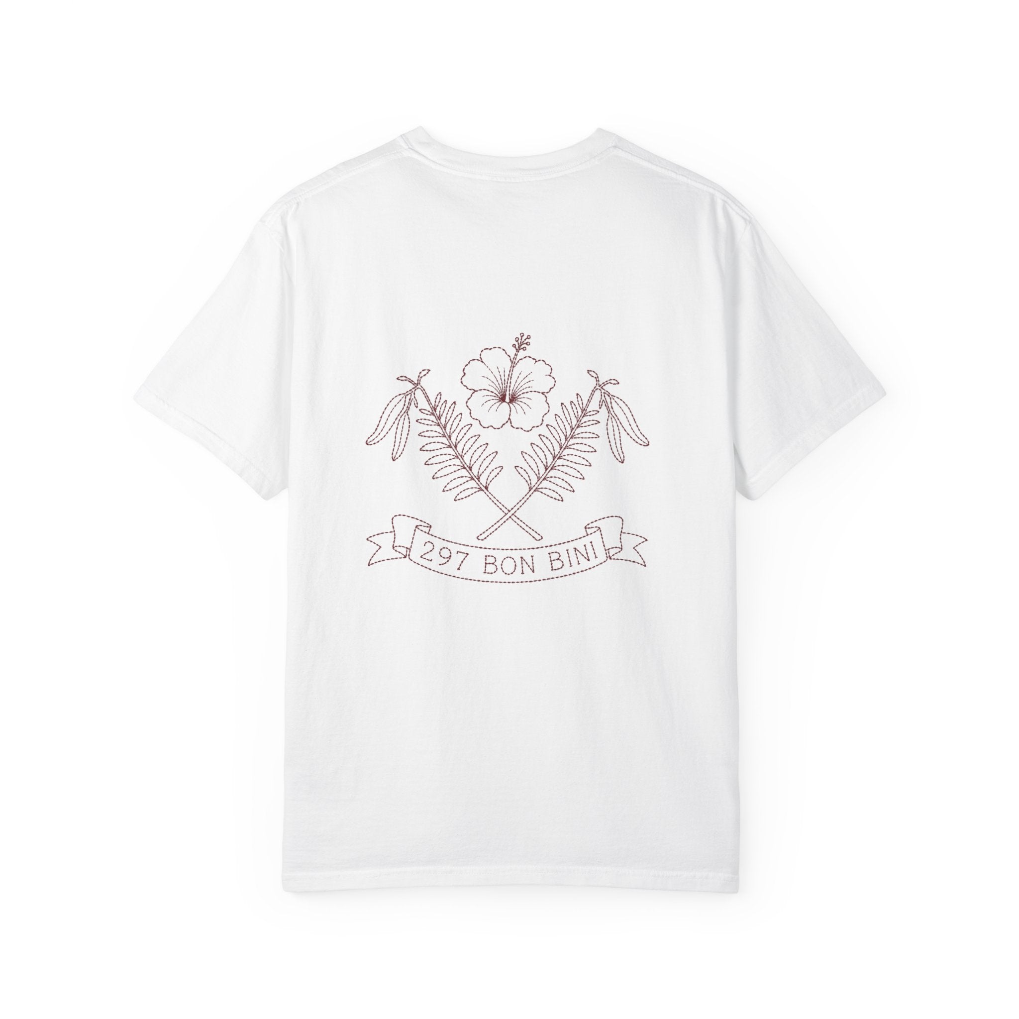Aruba 297 Bon Bini Crest Redwork Tee