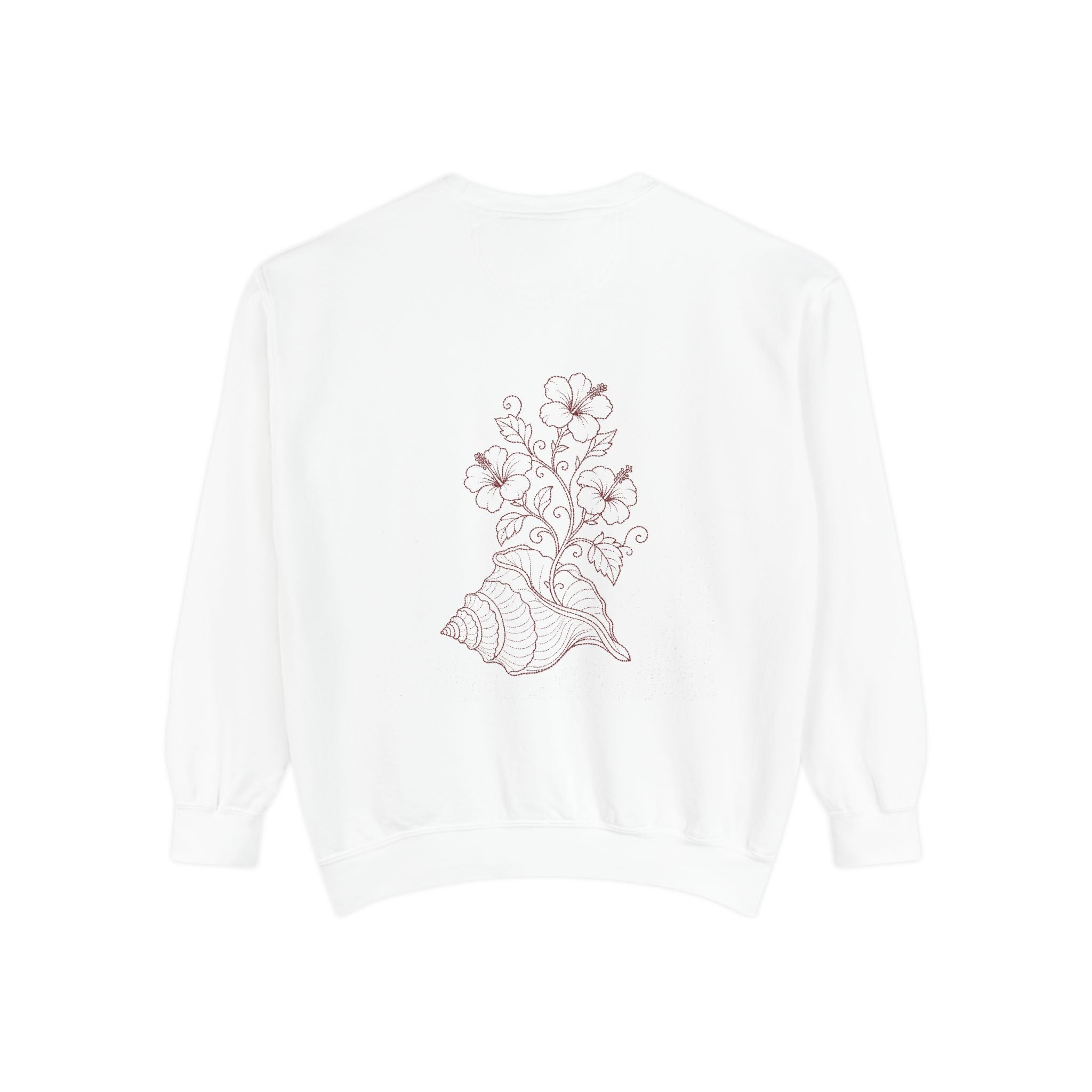 Aruba Conch Shell in Bloom Redwork Sweatshirt