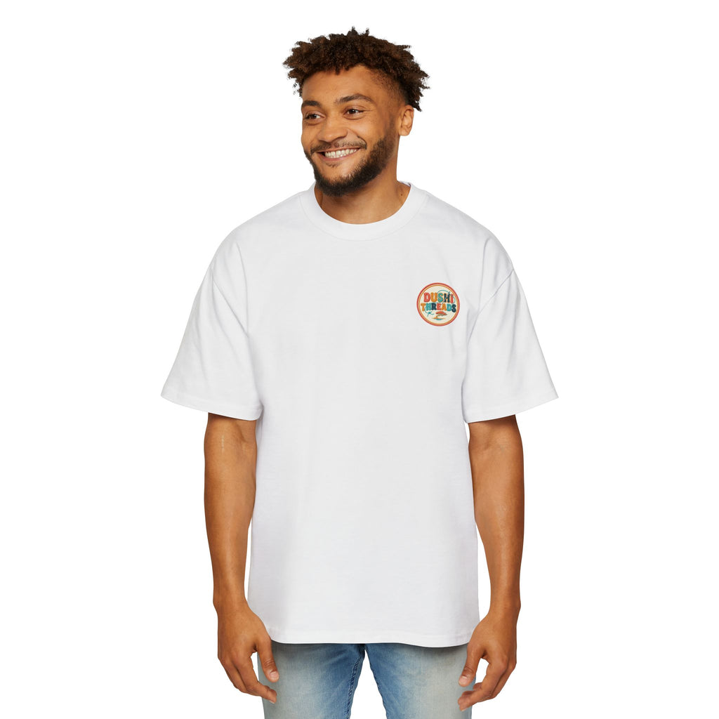 Retro Surf Logo Tee.  'Dublin Surf Co.' Chest Graphic Oversized Men’s T-Shirt