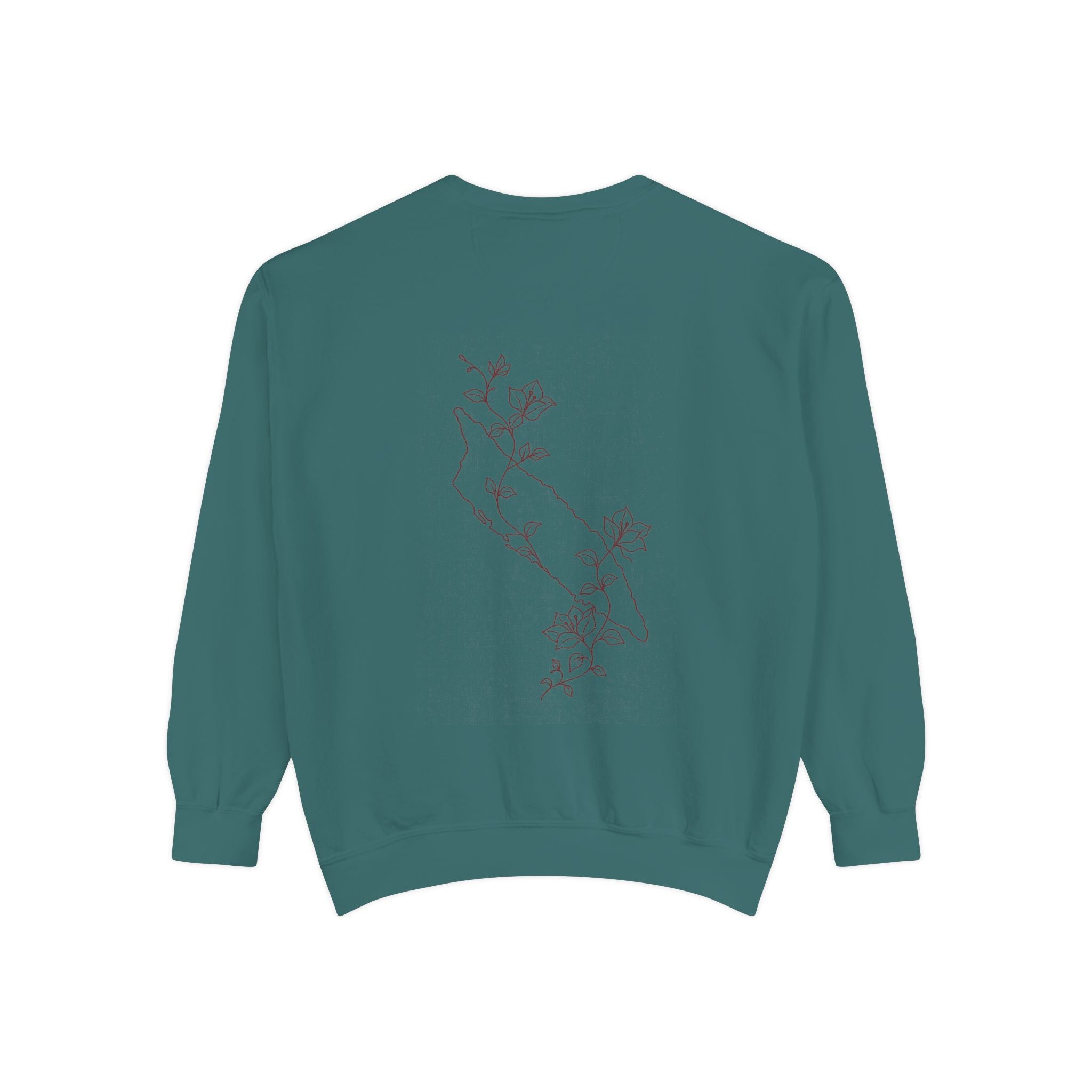Aruba Island Vine Redwork Sweatshirt