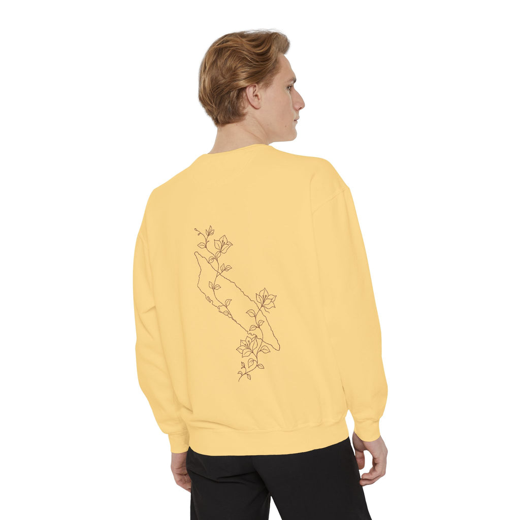 Aruba Island Vine Redwork Sweatshirt