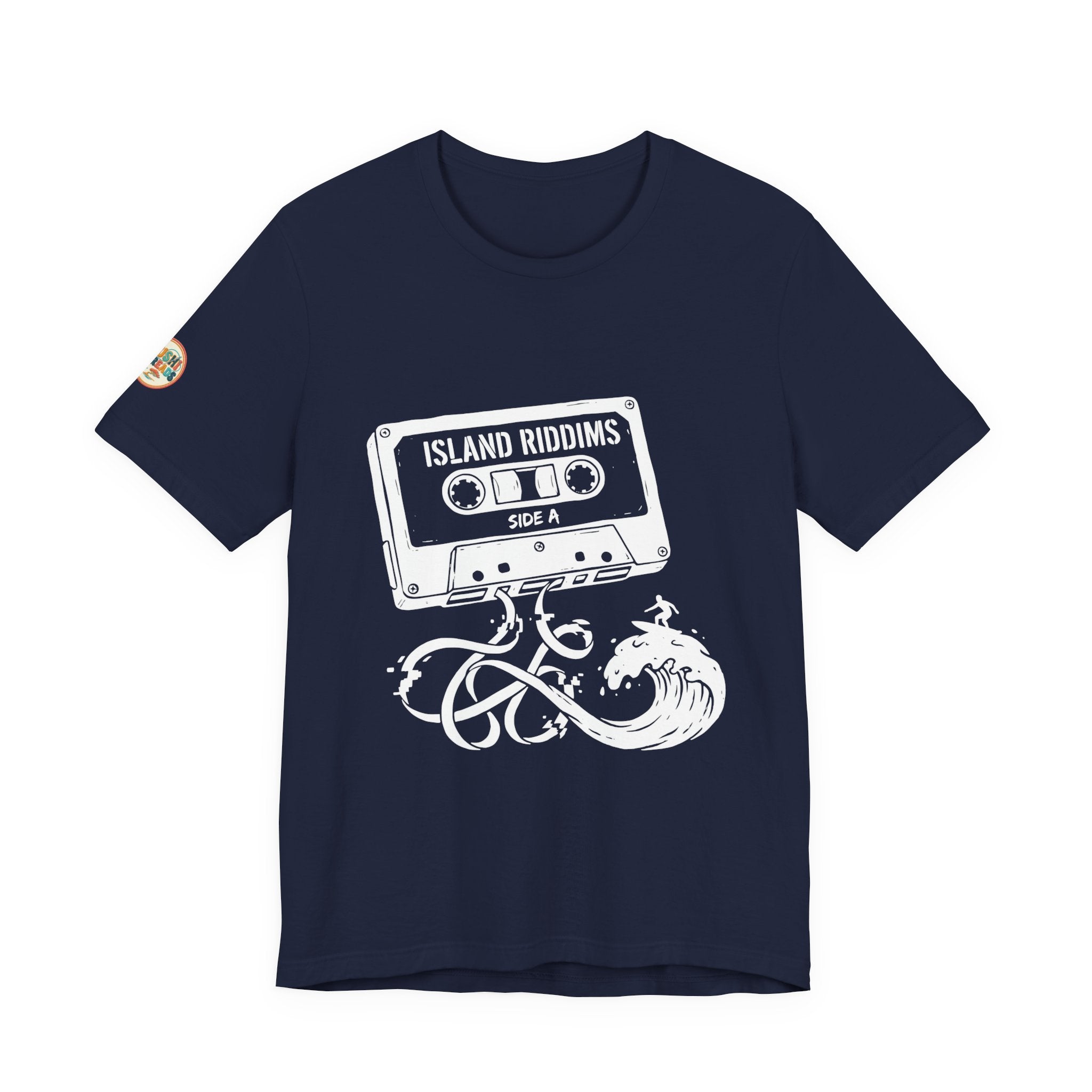 Island Riddims Cassette Tee in Navy — view