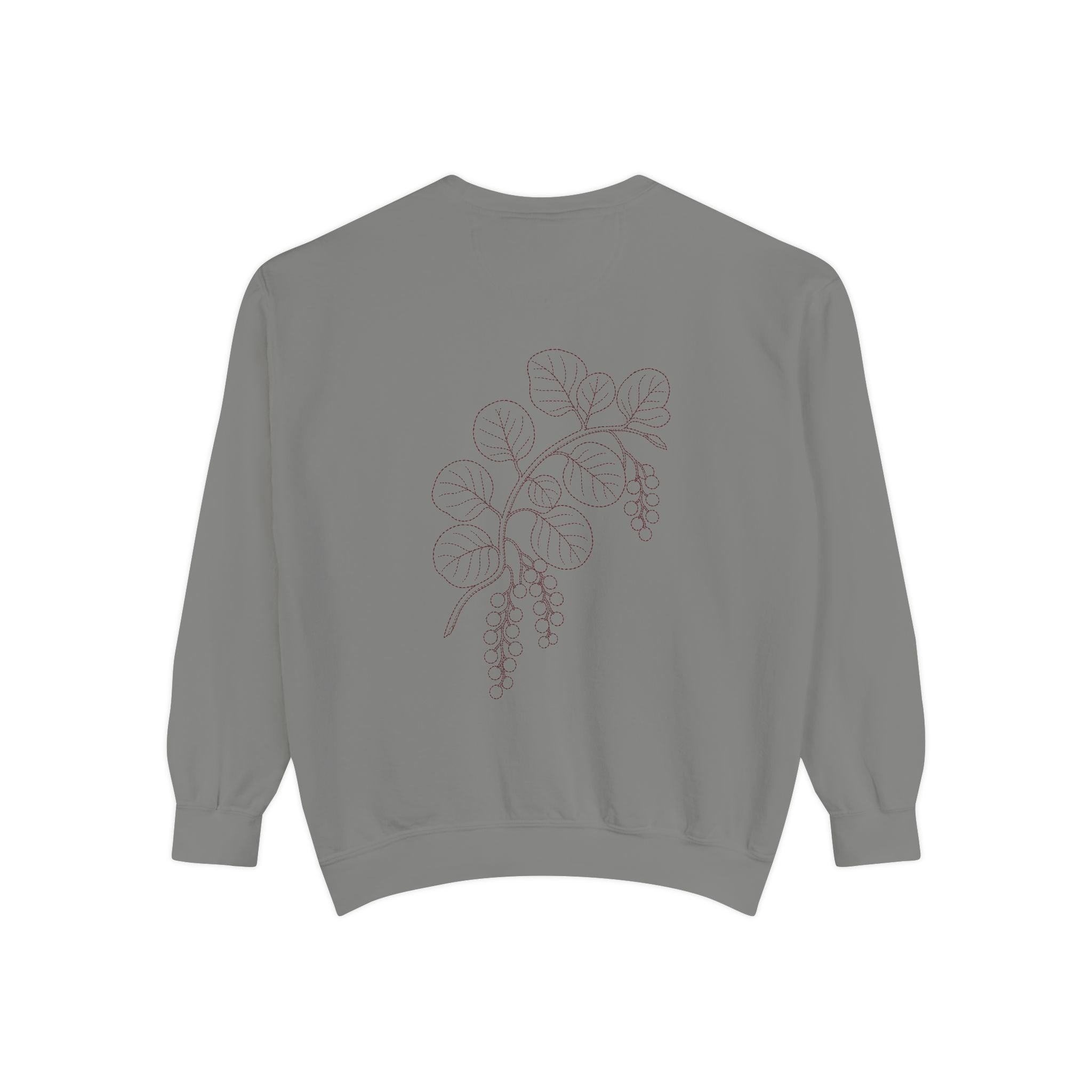 Aruba Sea Grape Branch Redwork Sweatshirt