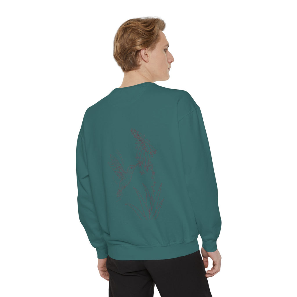 Aruba Hummingbird and Aloe Redwork Sweatshirt