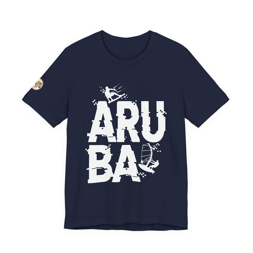 Aruba Glitch Surf Tee in Navy