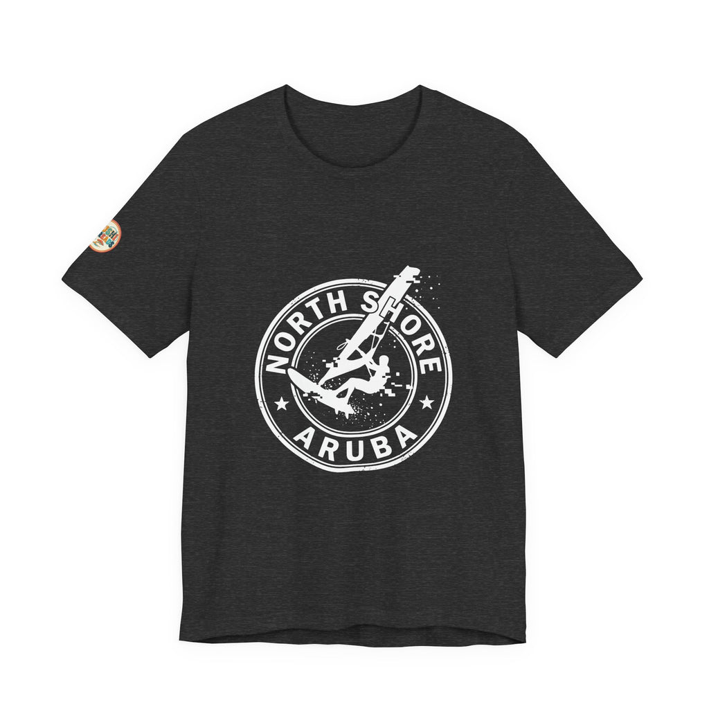 North Shore Aruba Stamp Tee in Dark Grey Heather