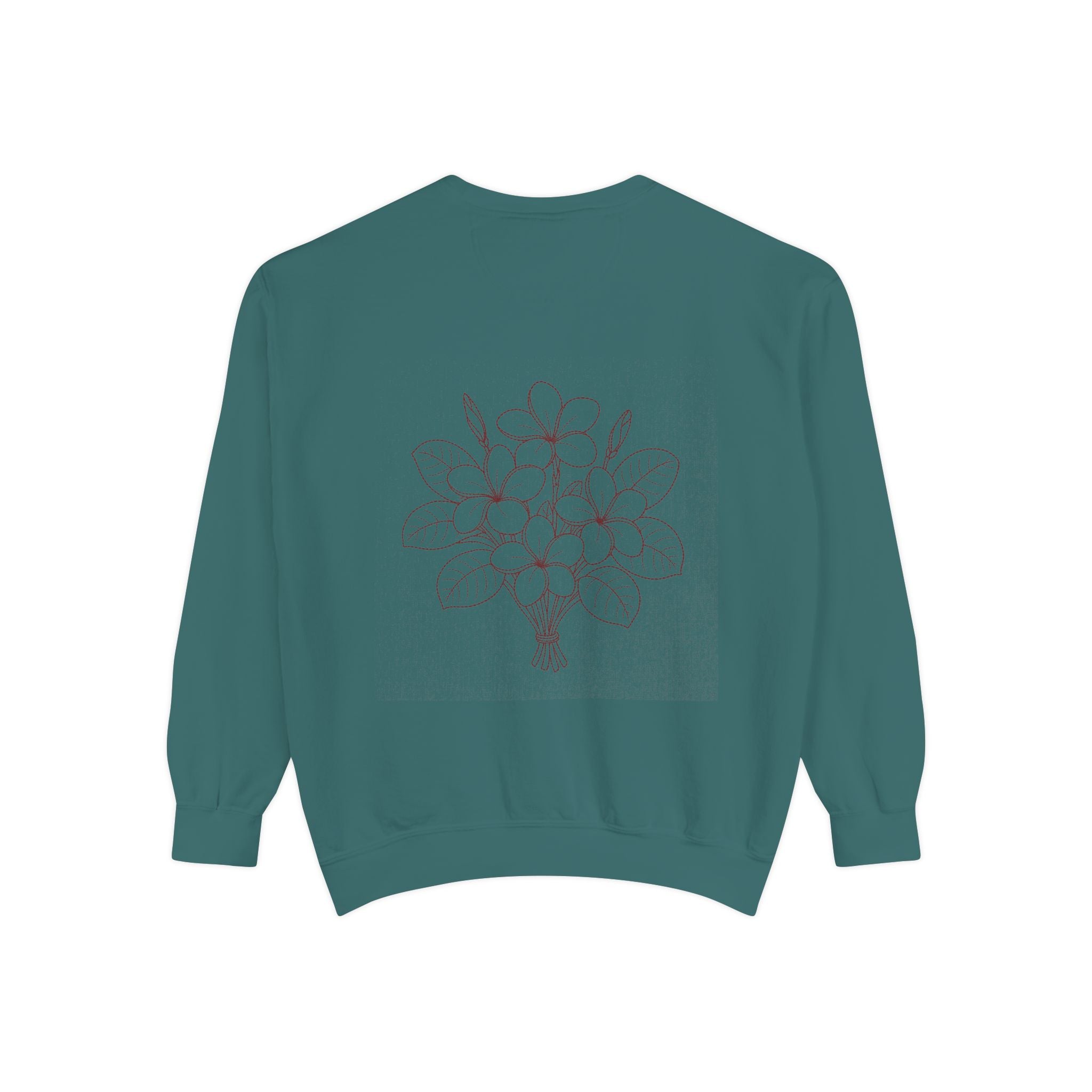 Aruba Frangipani Posy Redwork Sweatshirt