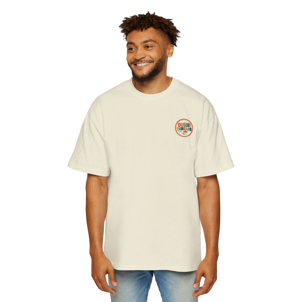 Retro Surf Logo Tee.  'Dublin Surf Co.' Chest Graphic Oversized Men’s T-Shirt