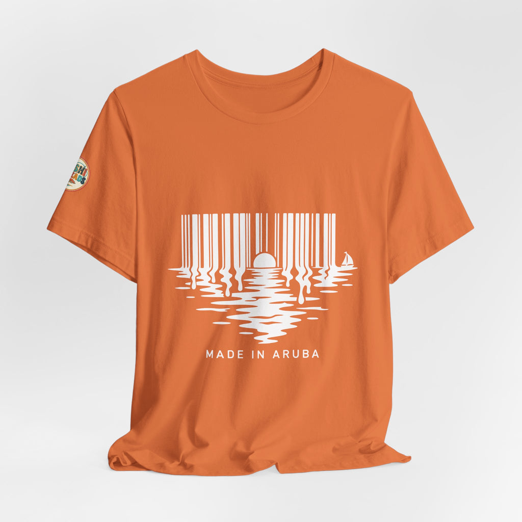 Made in Aruba Barcode Sunset Tee