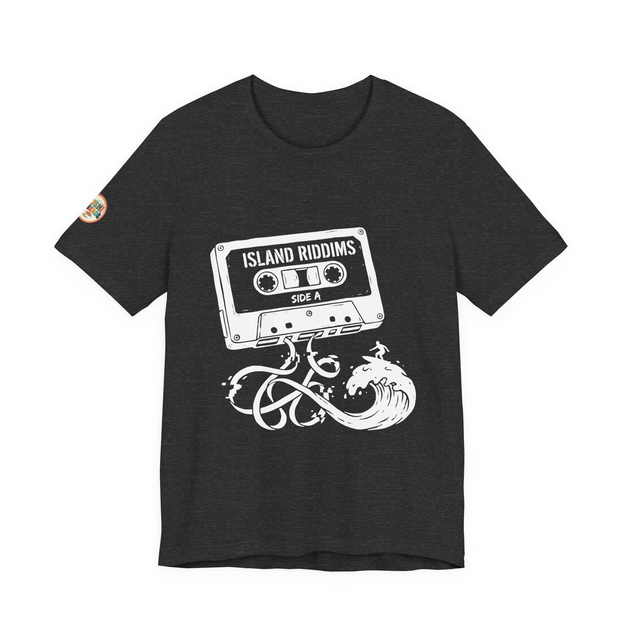 Island Riddims Cassette Tee in Dark Grey Heather — view