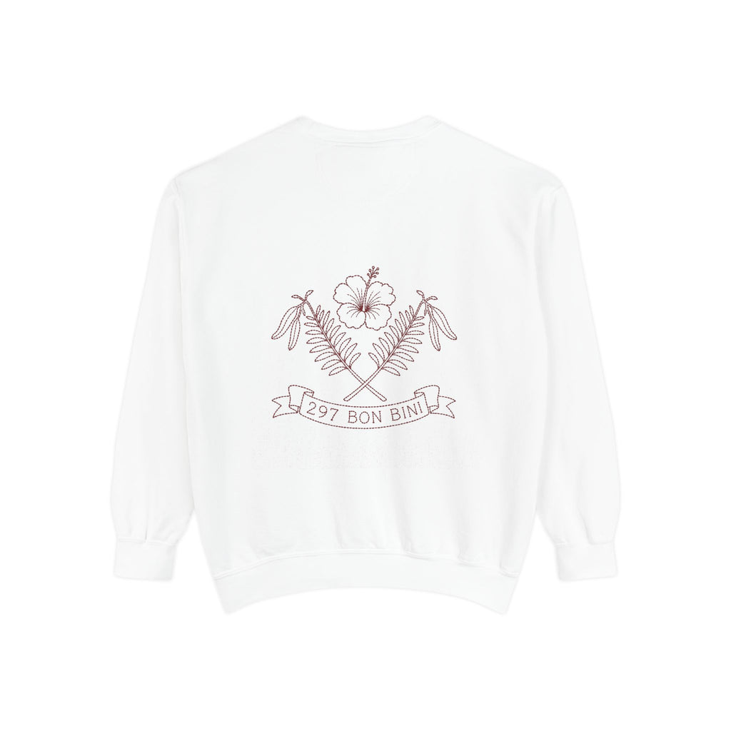 Aruba 297 Bon Bini Crest Redwork Sweatshirt