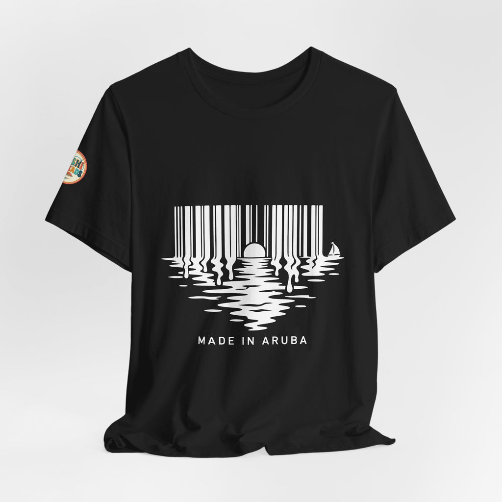 Made in Aruba Barcode Sunset Tee