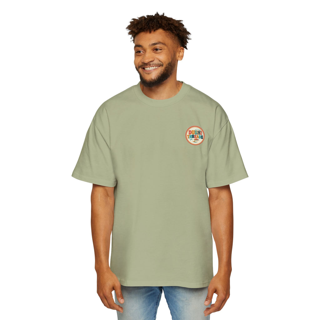 Retro Surf Logo Tee.  'Dublin Surf Co.' Chest Graphic Oversized Men’s T-Shirt