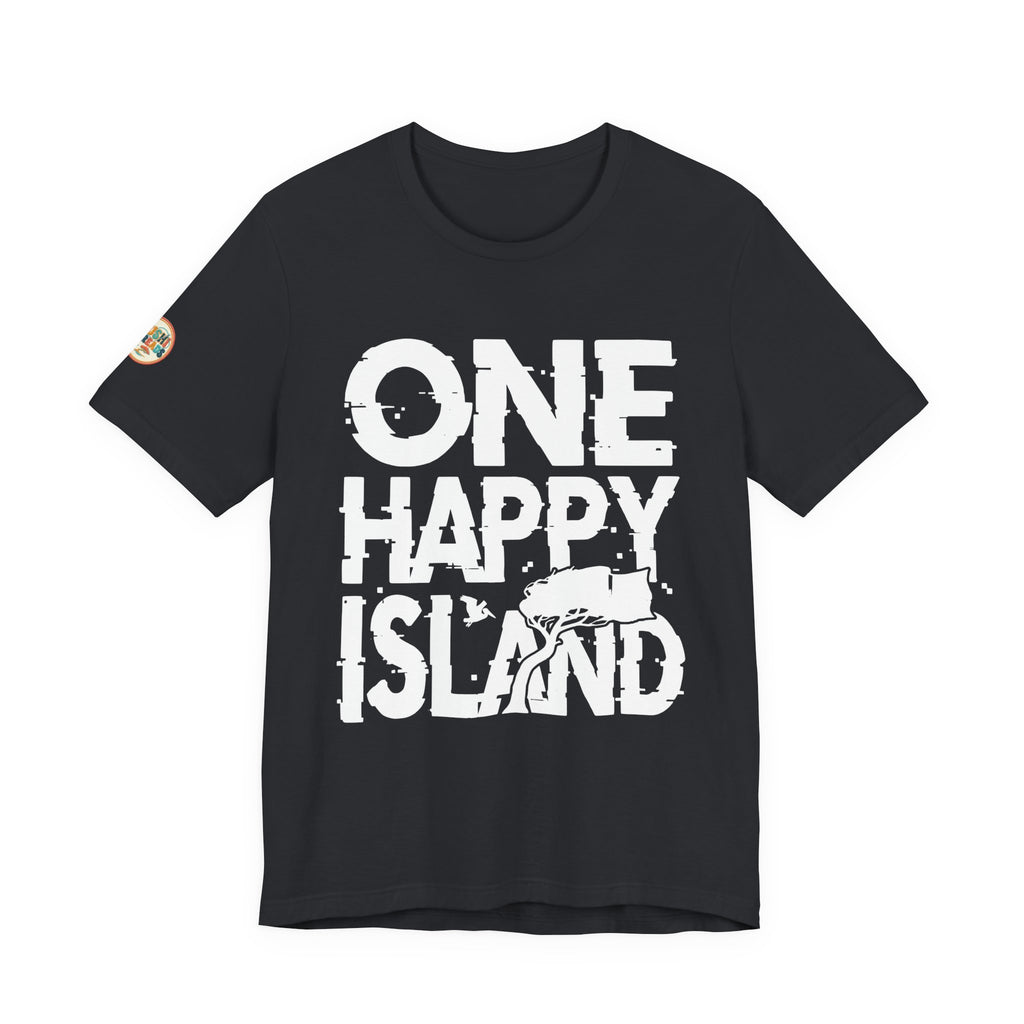 One Happy Island Glitch Dive Tee in Vintage Black
