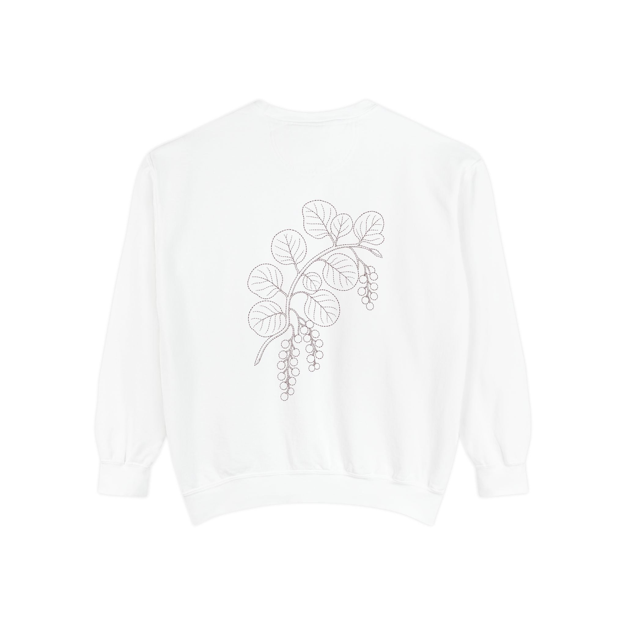 Aruba Sea Grape Branch Redwork Sweatshirt