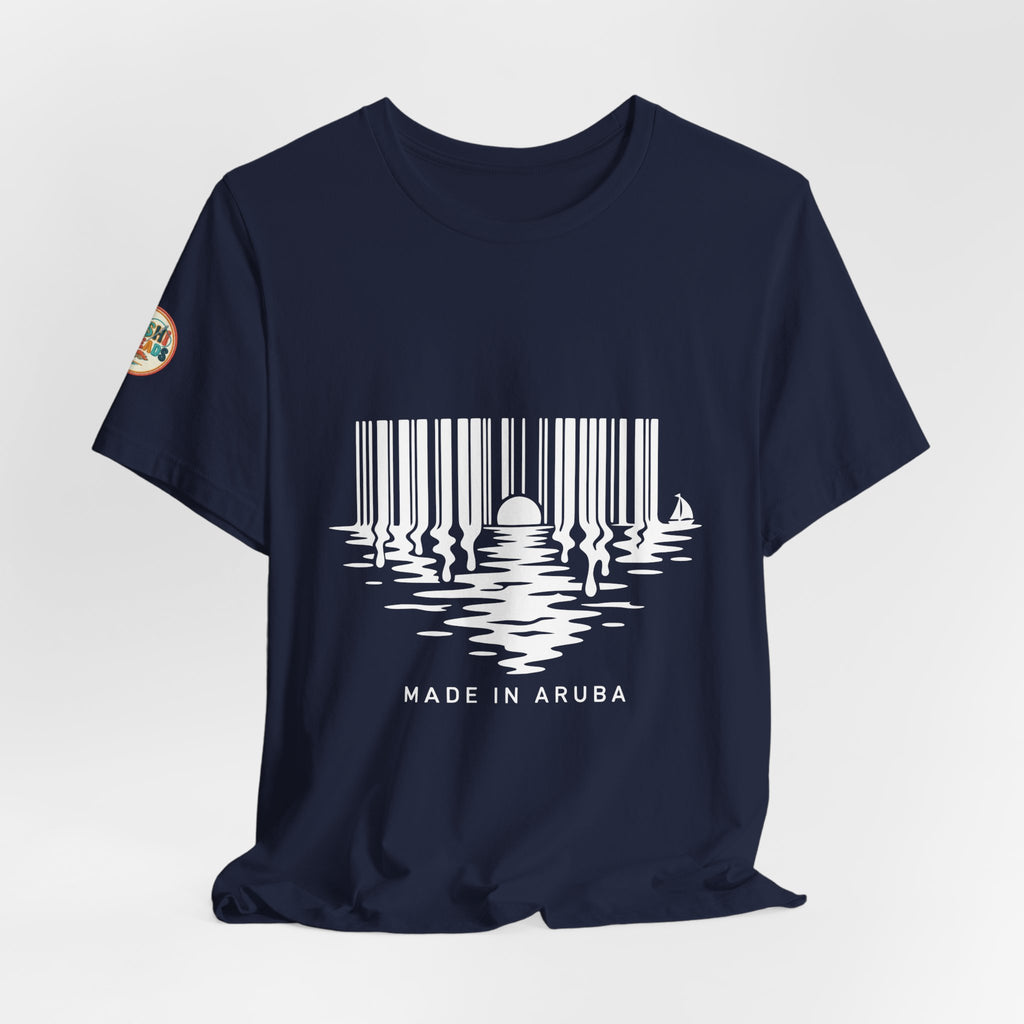 Made in Aruba Barcode Sunset Tee