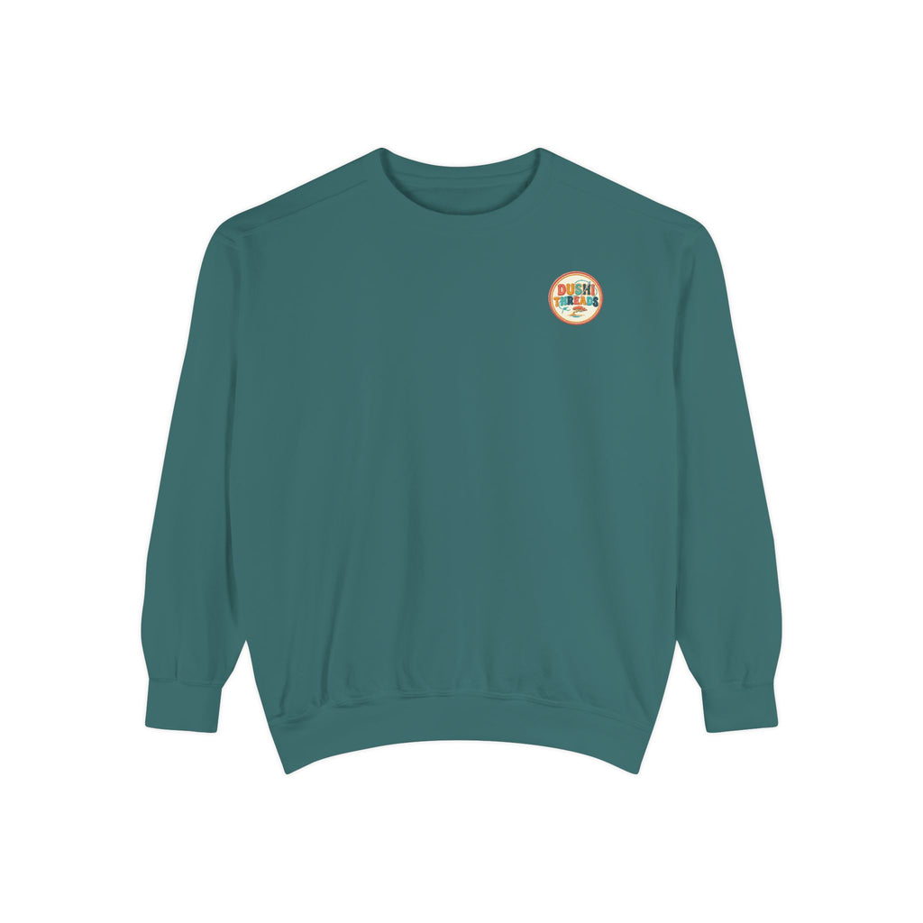Aruba Coconut Palm Sprig Redwork Sweatshirt