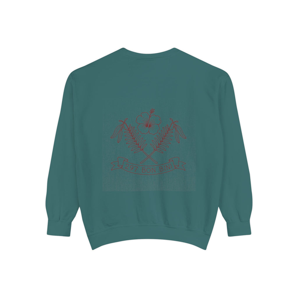 Aruba 297 Bon Bini Crest Redwork Sweatshirt