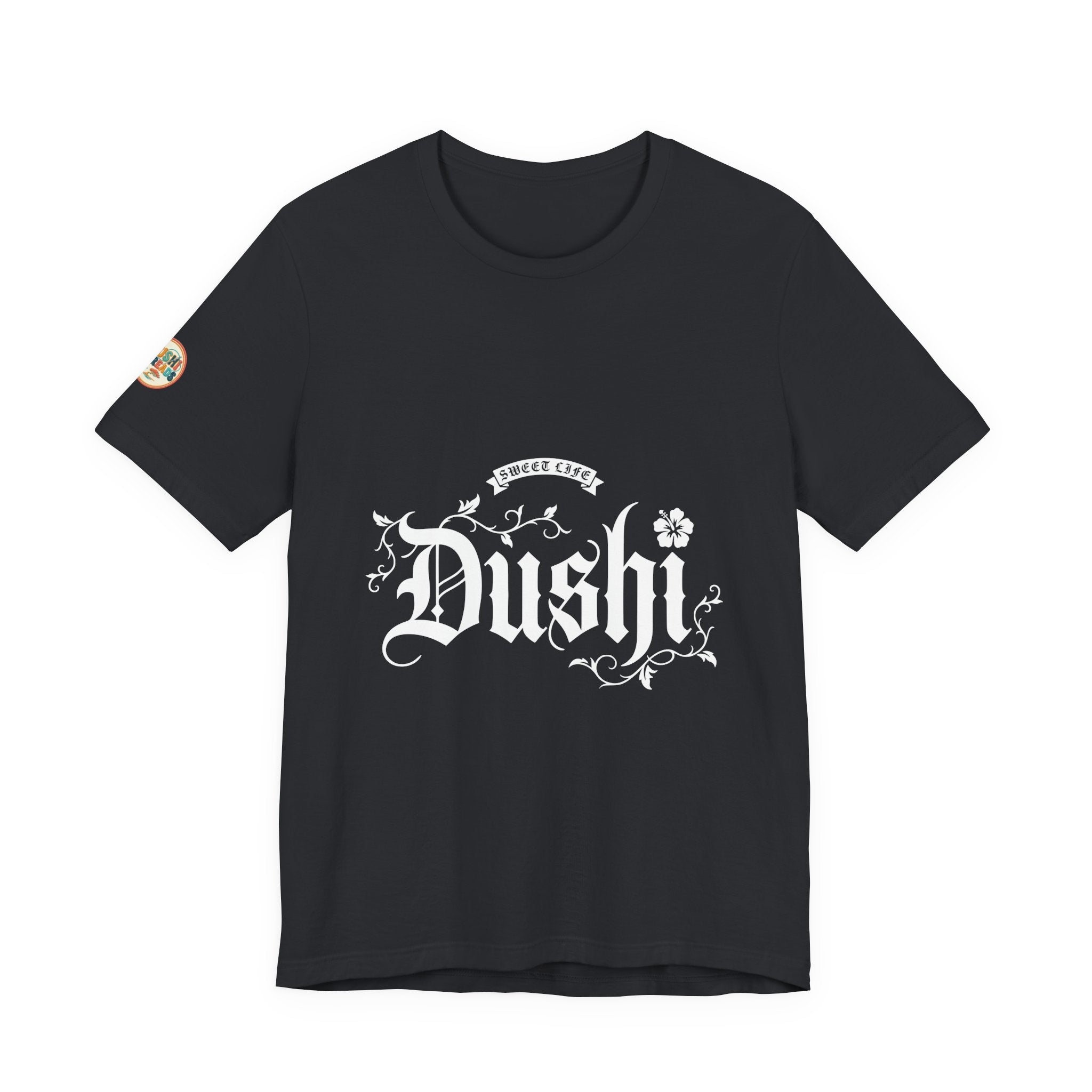 Dushi Sweet Life Blackletter Tee in Vintage Black — view
