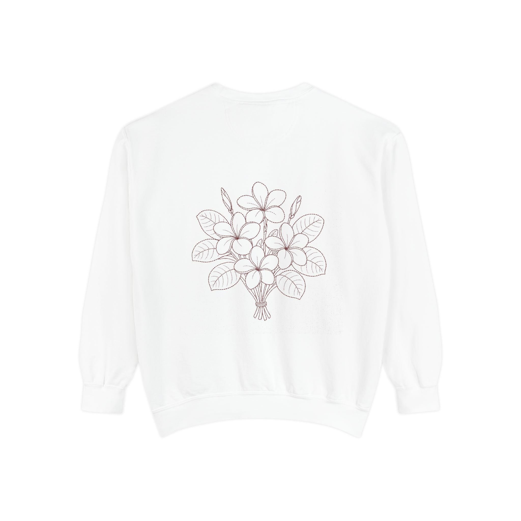 Aruba Frangipani Posy Redwork Sweatshirt