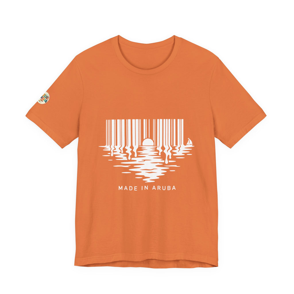 Made in Aruba Barcode Sunset Tee