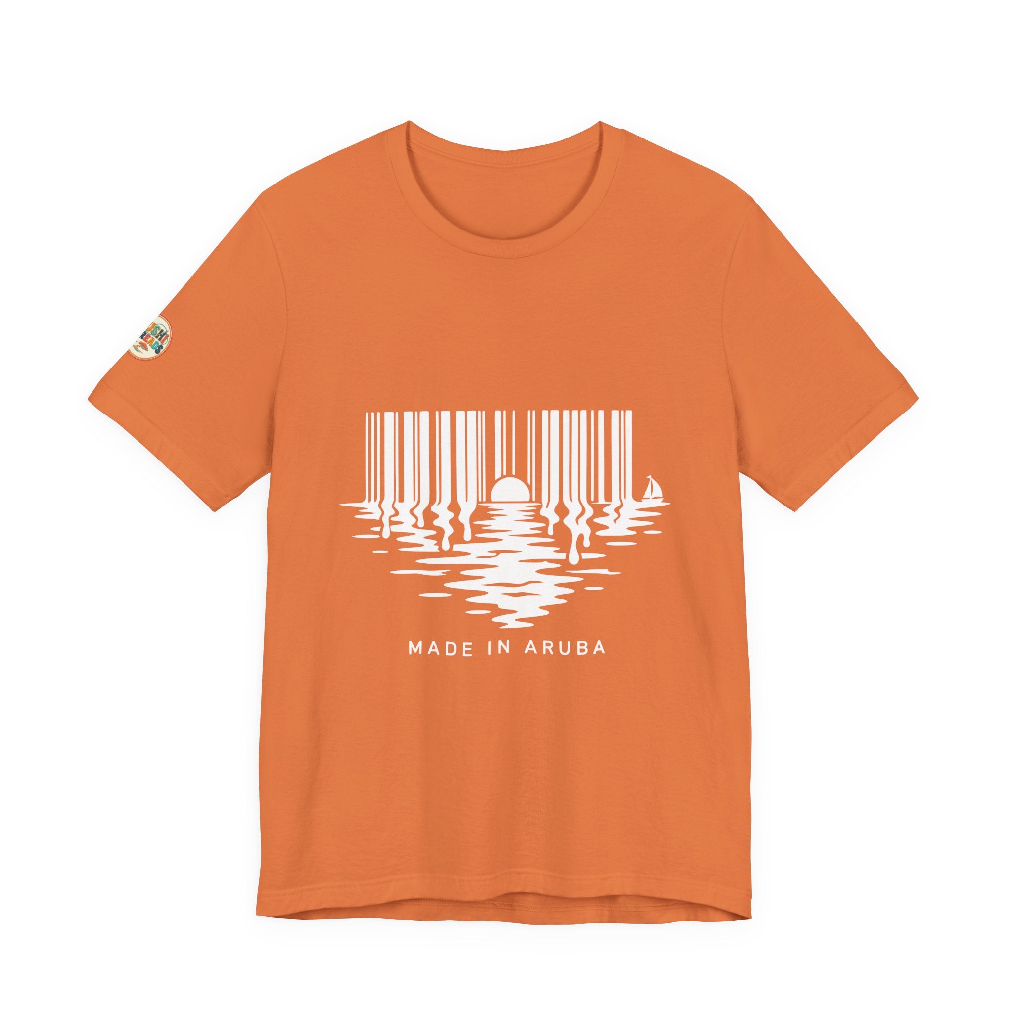 Made in Aruba Barcode Sunset Tee