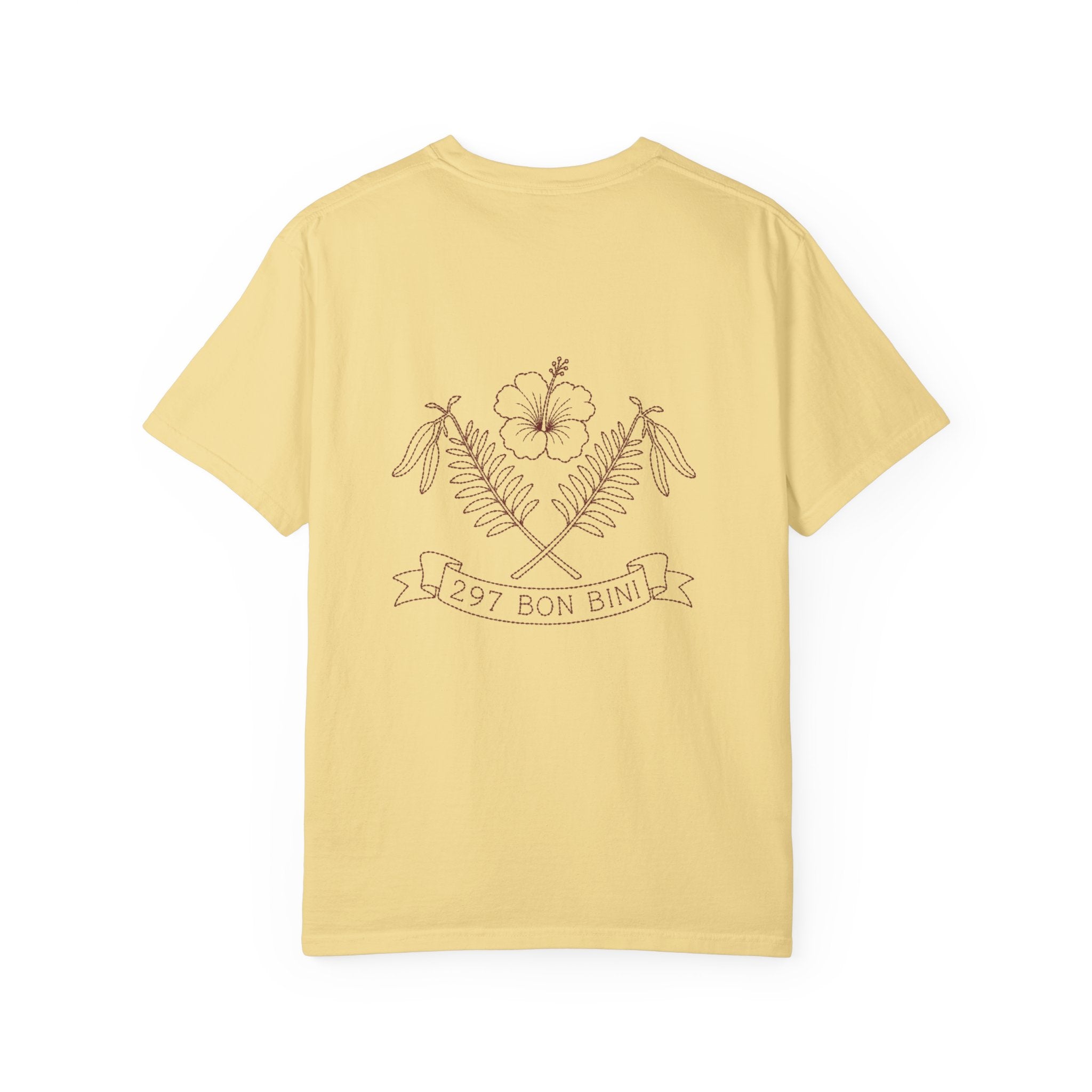 Aruba 297 Bon Bini Crest Redwork Tee