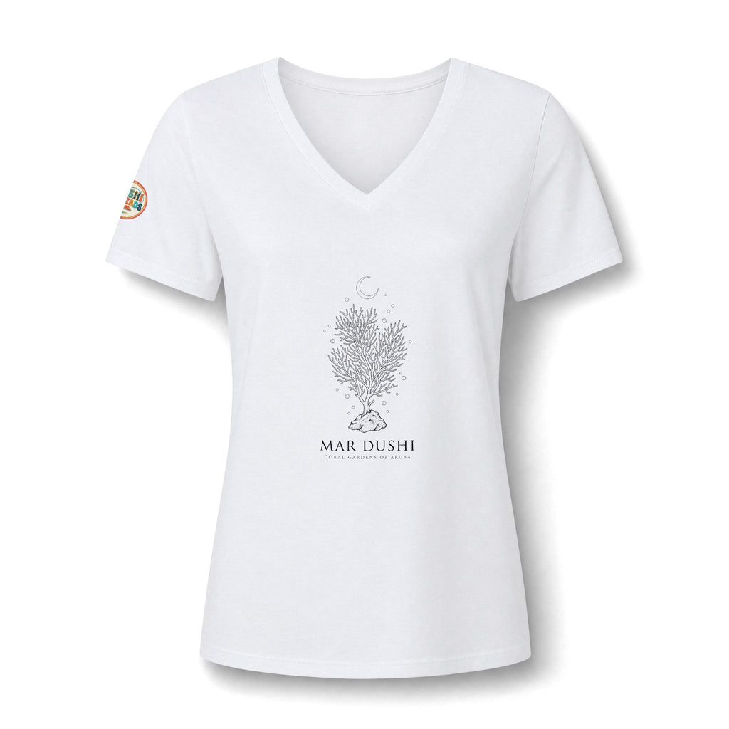 Aruba Mar Dushi Coral V-Neck Tee