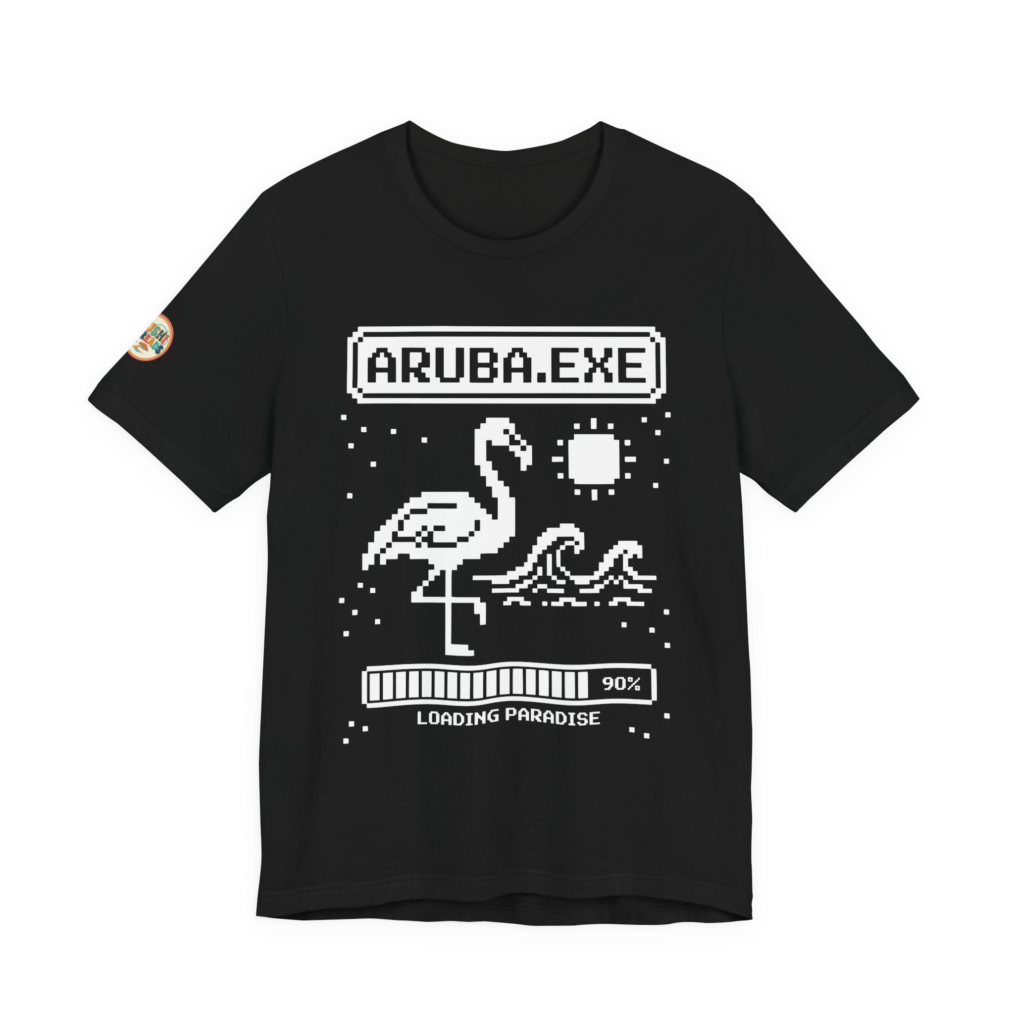 Aruba.exe Pixel Art Tee in Black — view