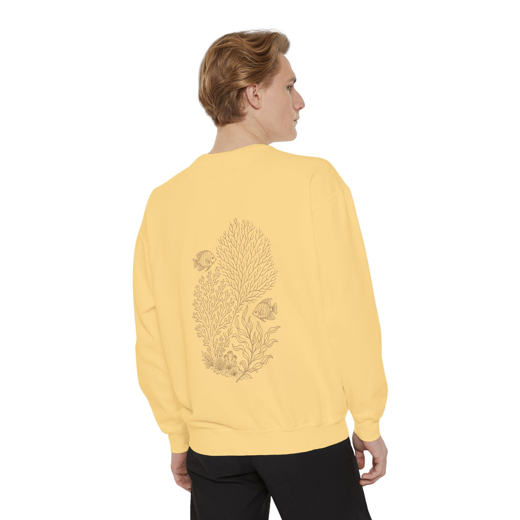 Aruba Coral and Sea Fan Redwork Sweatshirt