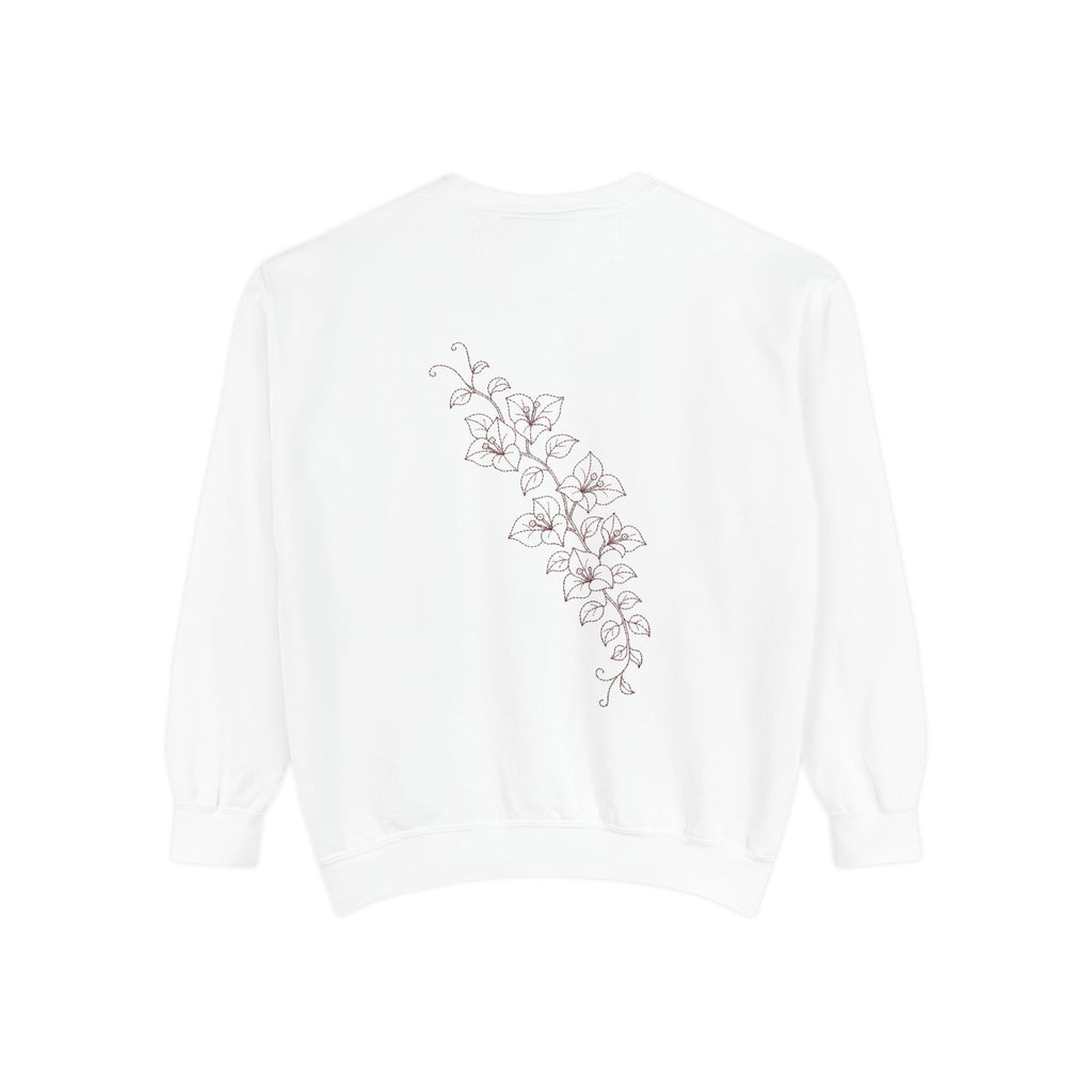 Aruba Bougainvillea Cascade Redwork Sweatshirt
