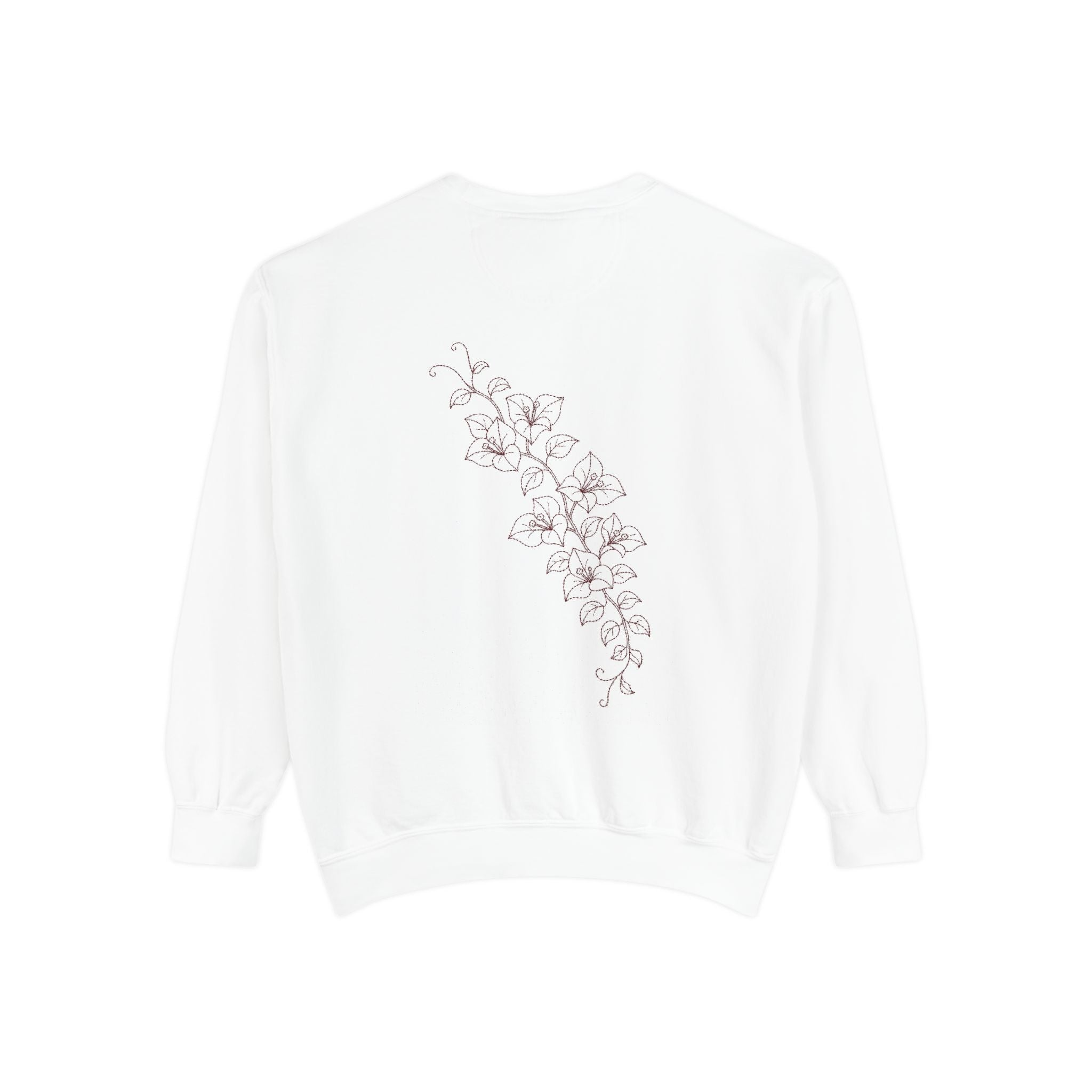 Aruba Bougainvillea Cascade Redwork Sweatshirt