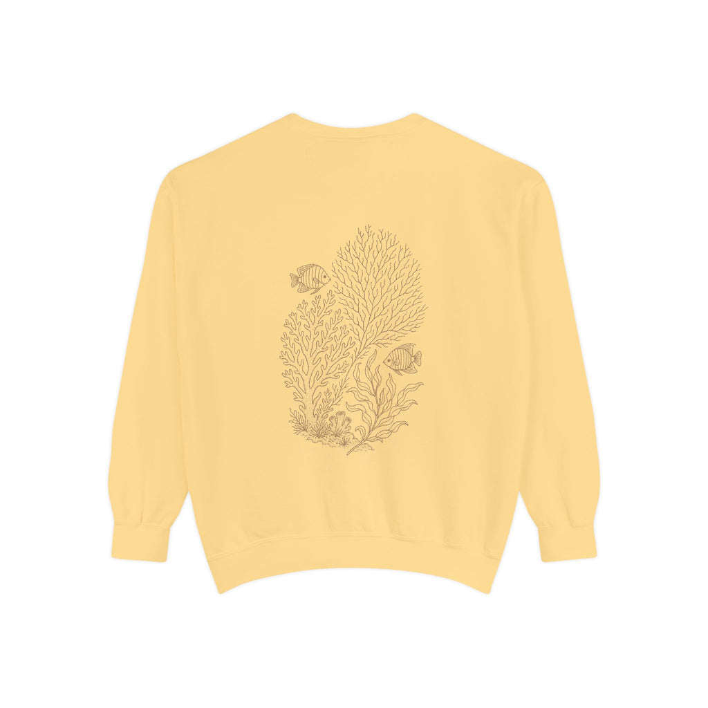 Aruba Coral and Sea Fan Redwork Sweatshirt